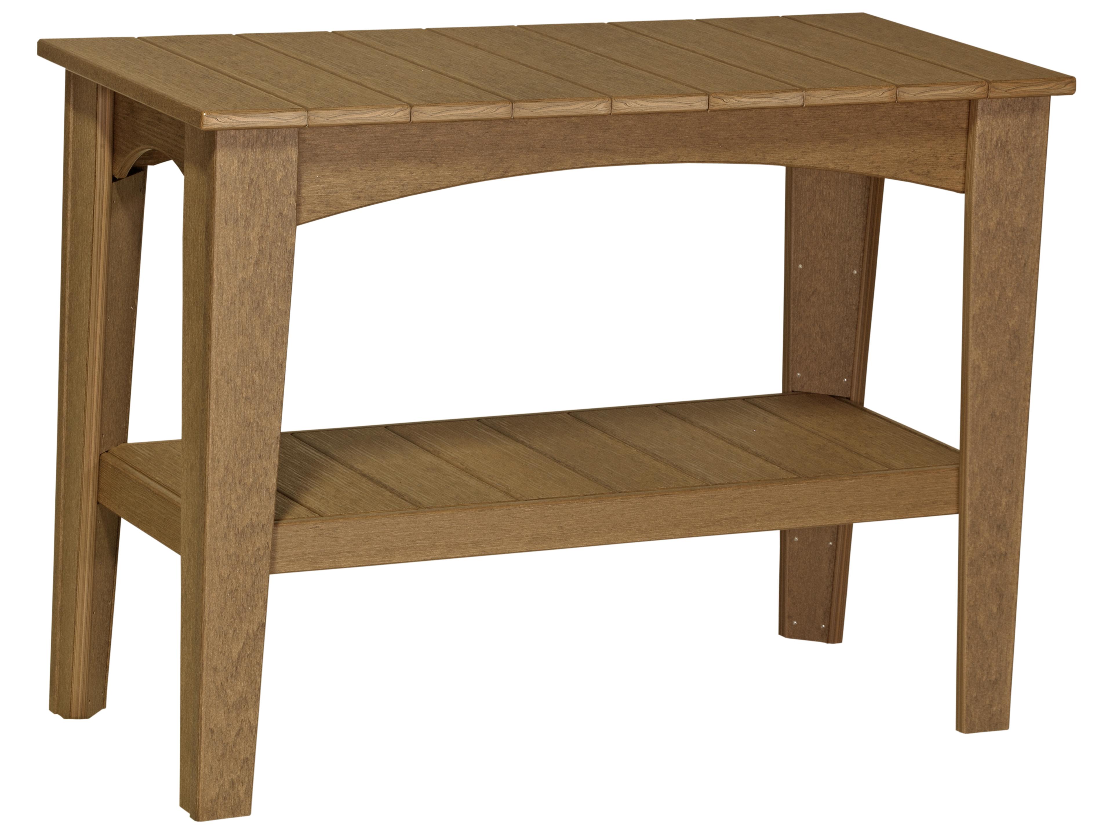 LuxCraft Recycled Plastic Rectangular Island Outdoor Buffet Table