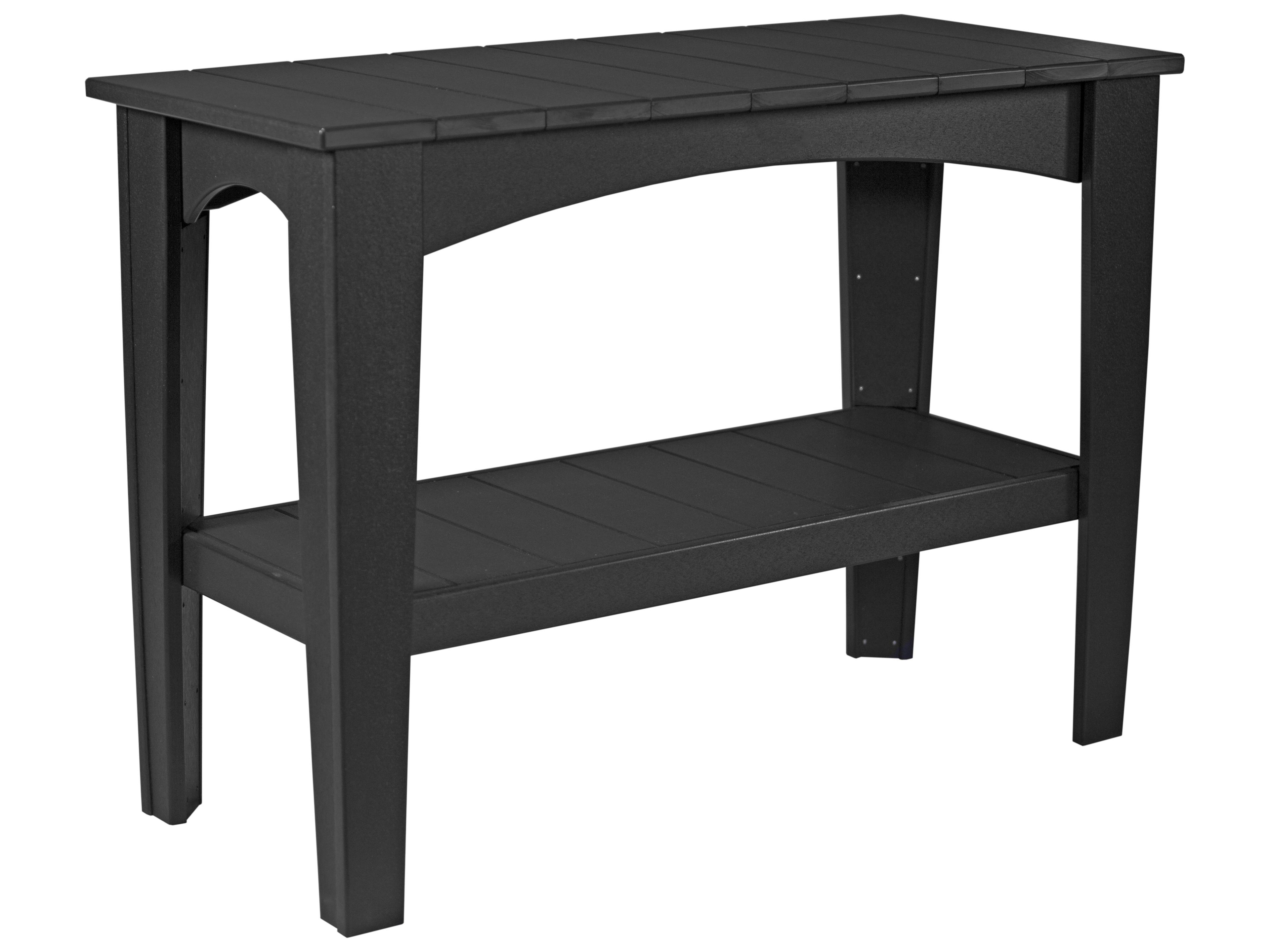 LuxCraft Recycled Plastic Rectangular Island Outdoor Buffet Table