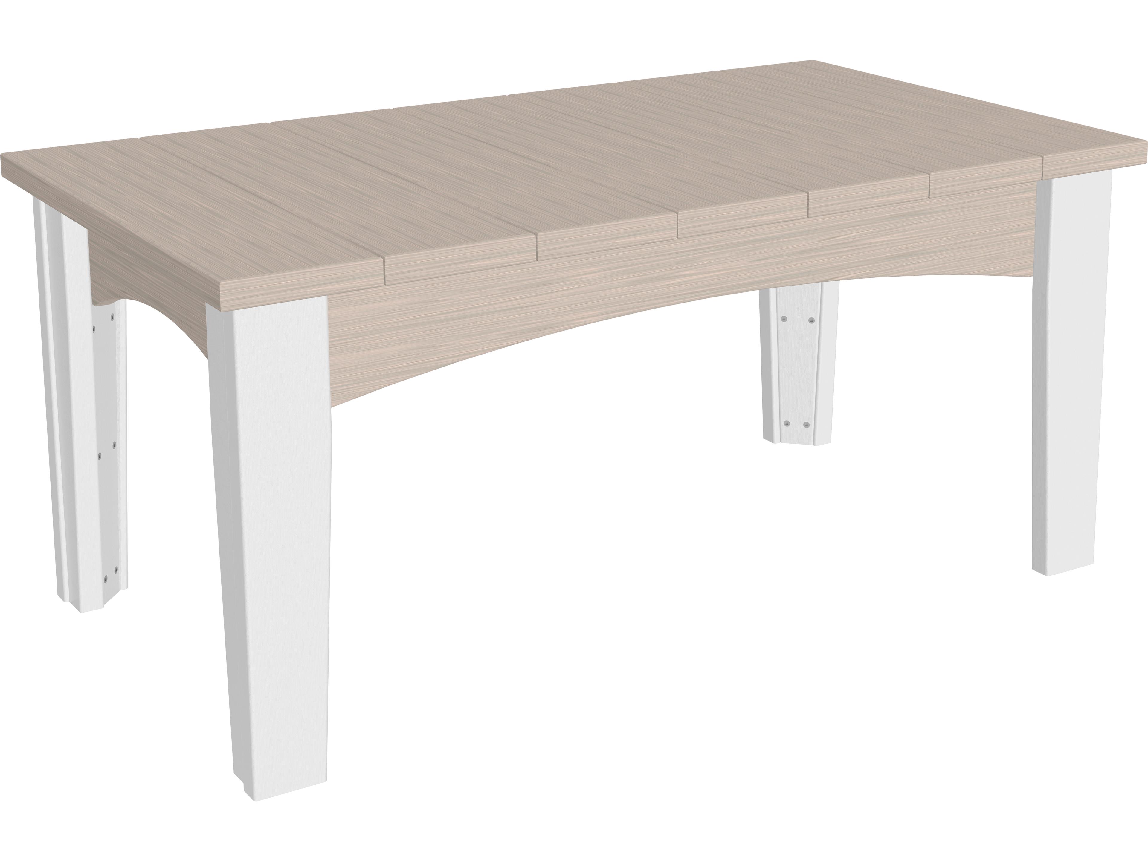 LuxCraft Recycled Plastic Rectangular Island Outdoor Coffee Table