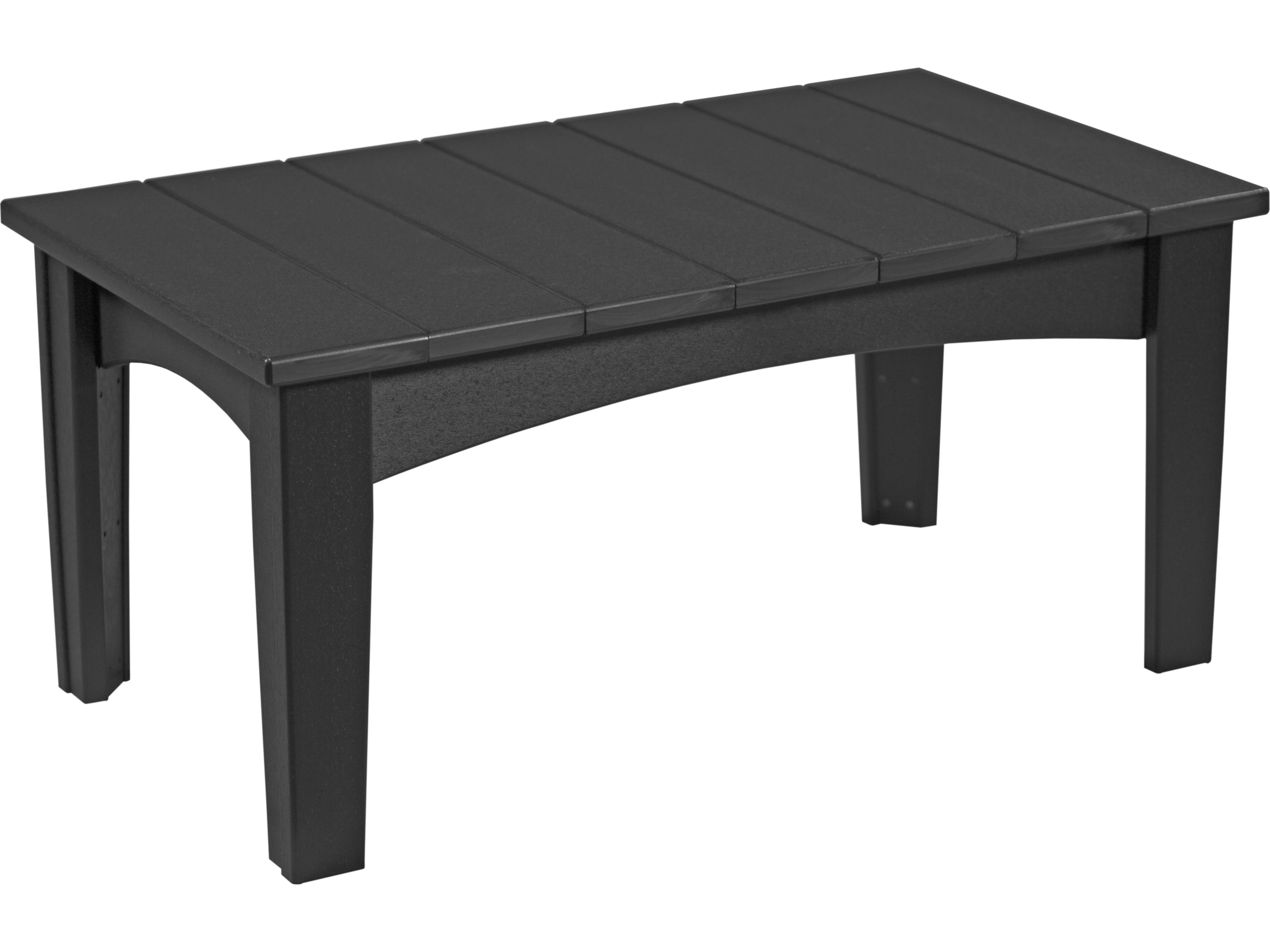 LuxCraft Recycled Plastic Rectangular Island Outdoor Coffee Table