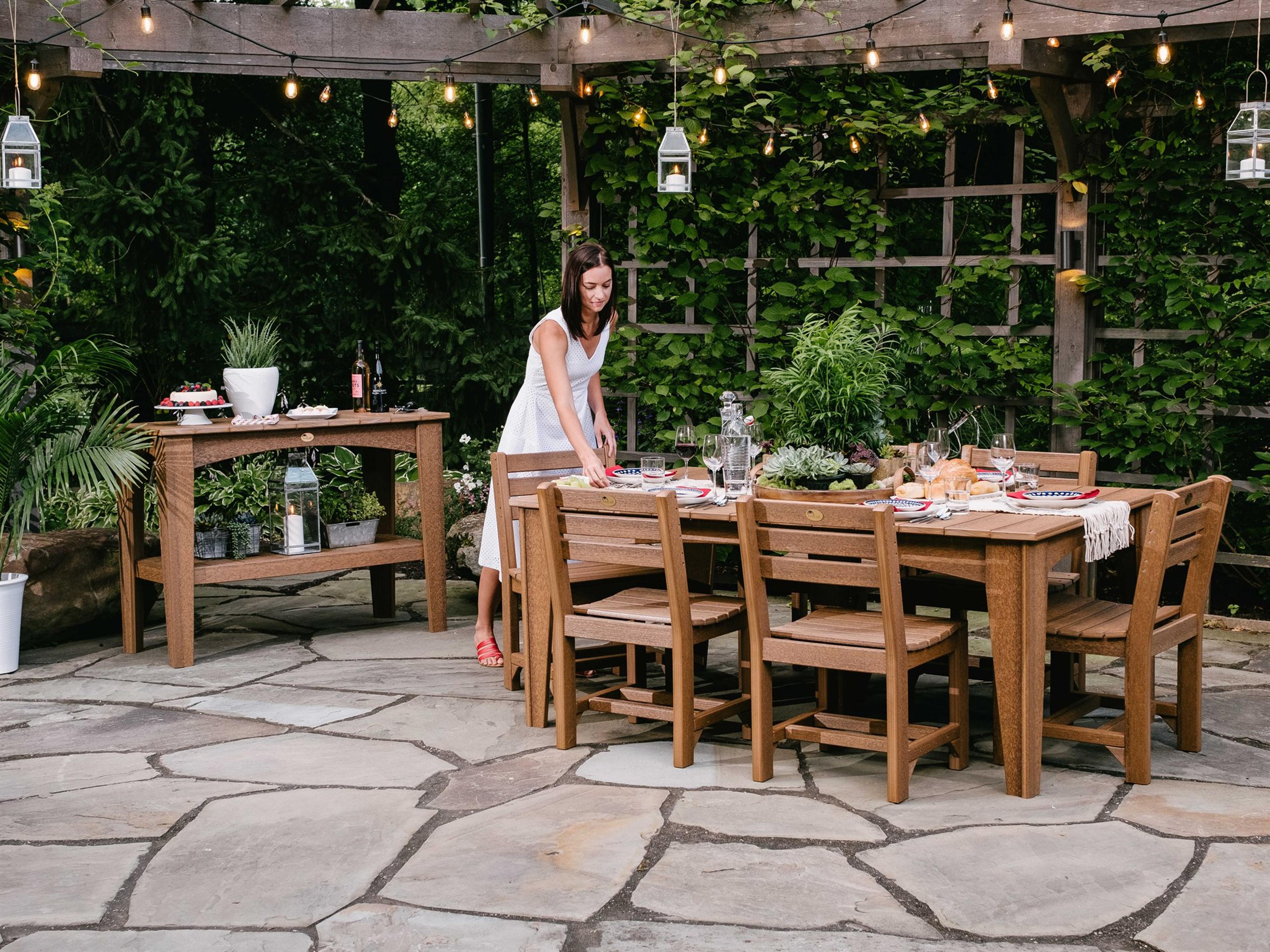 Recycled Plastic Outdoor Patio Dining Set