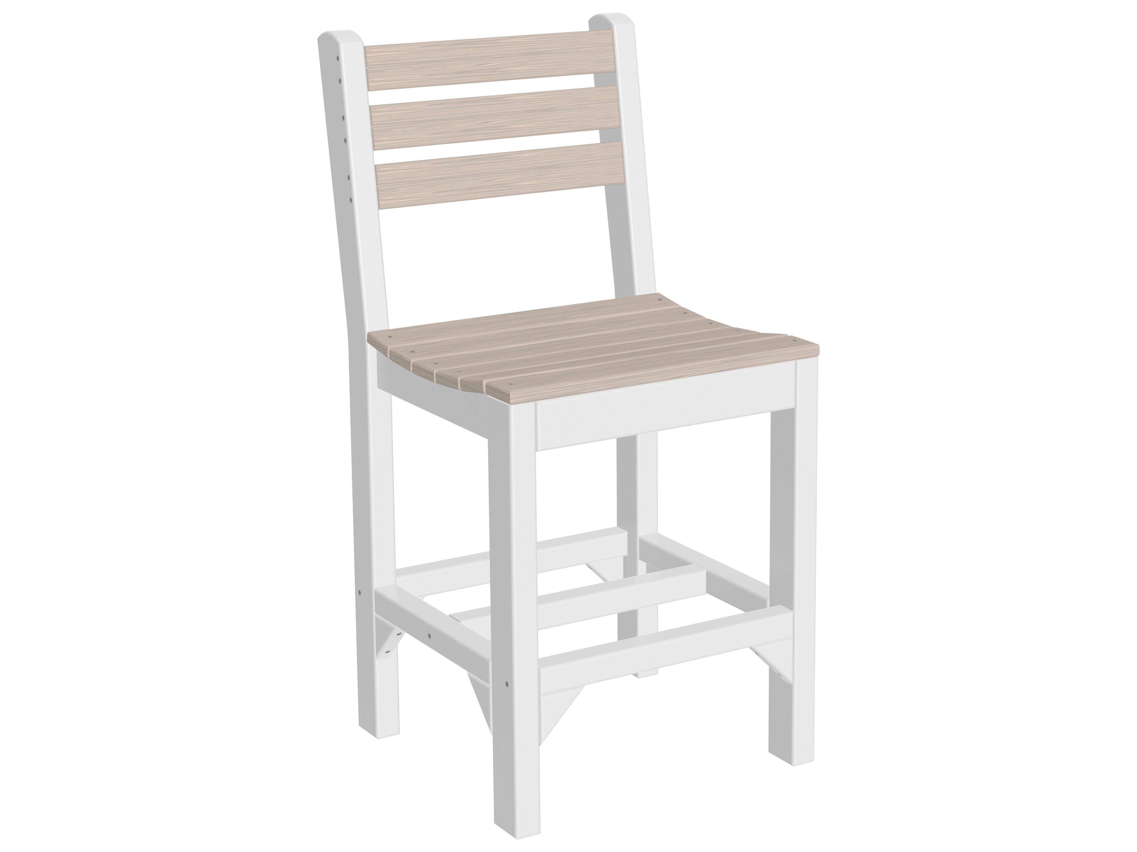 LuxCraft Recycled Plastic Island Counter Height Side Chair