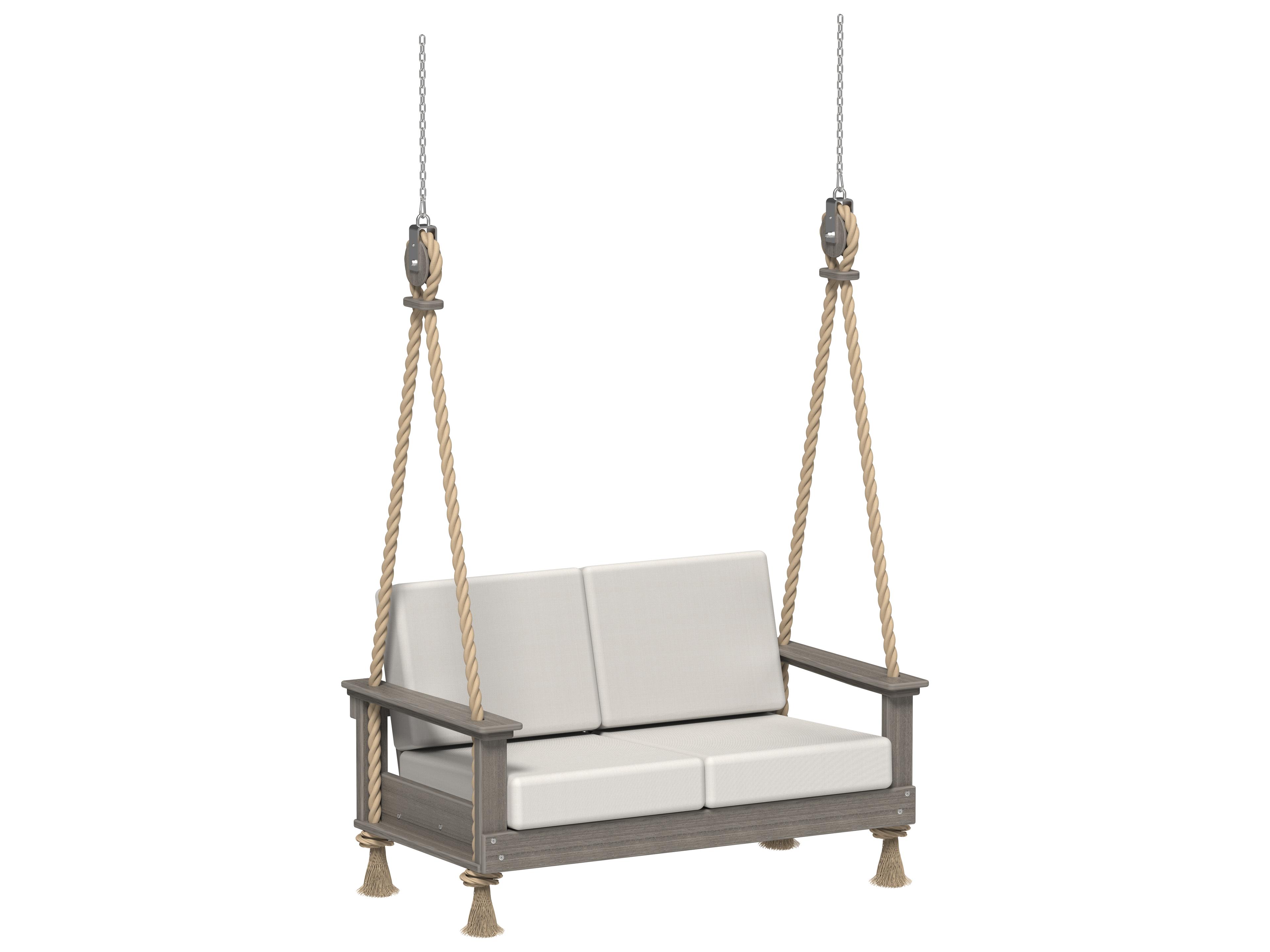 LuxCraft Recycled Plastic Lanai Deep Seating Loveseat Outdoor Swing