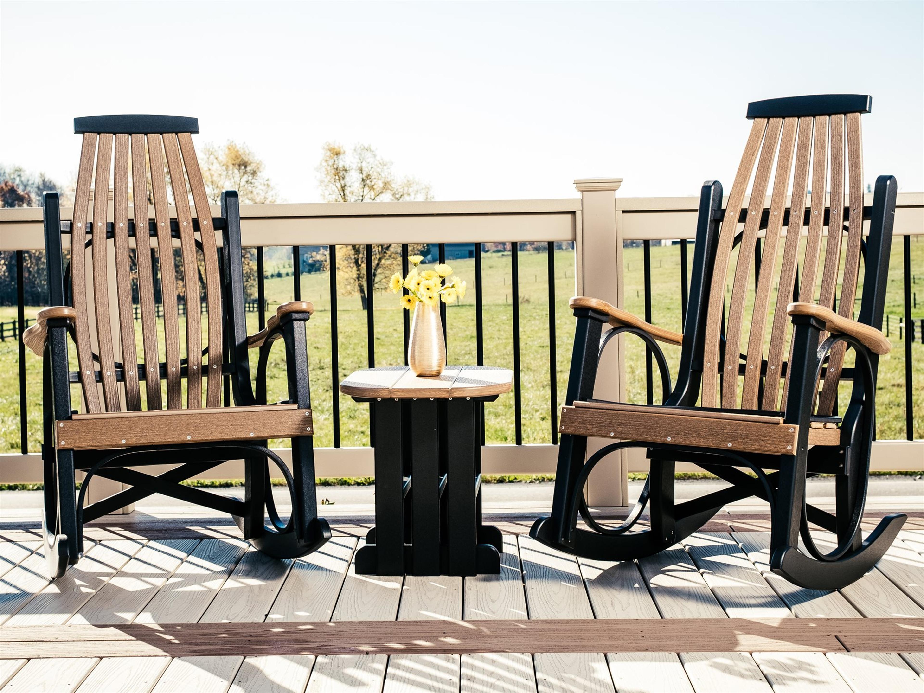 Recycled Plastic Poly Grandpa's Rocker Chair Outdoor Patio Lounge Set