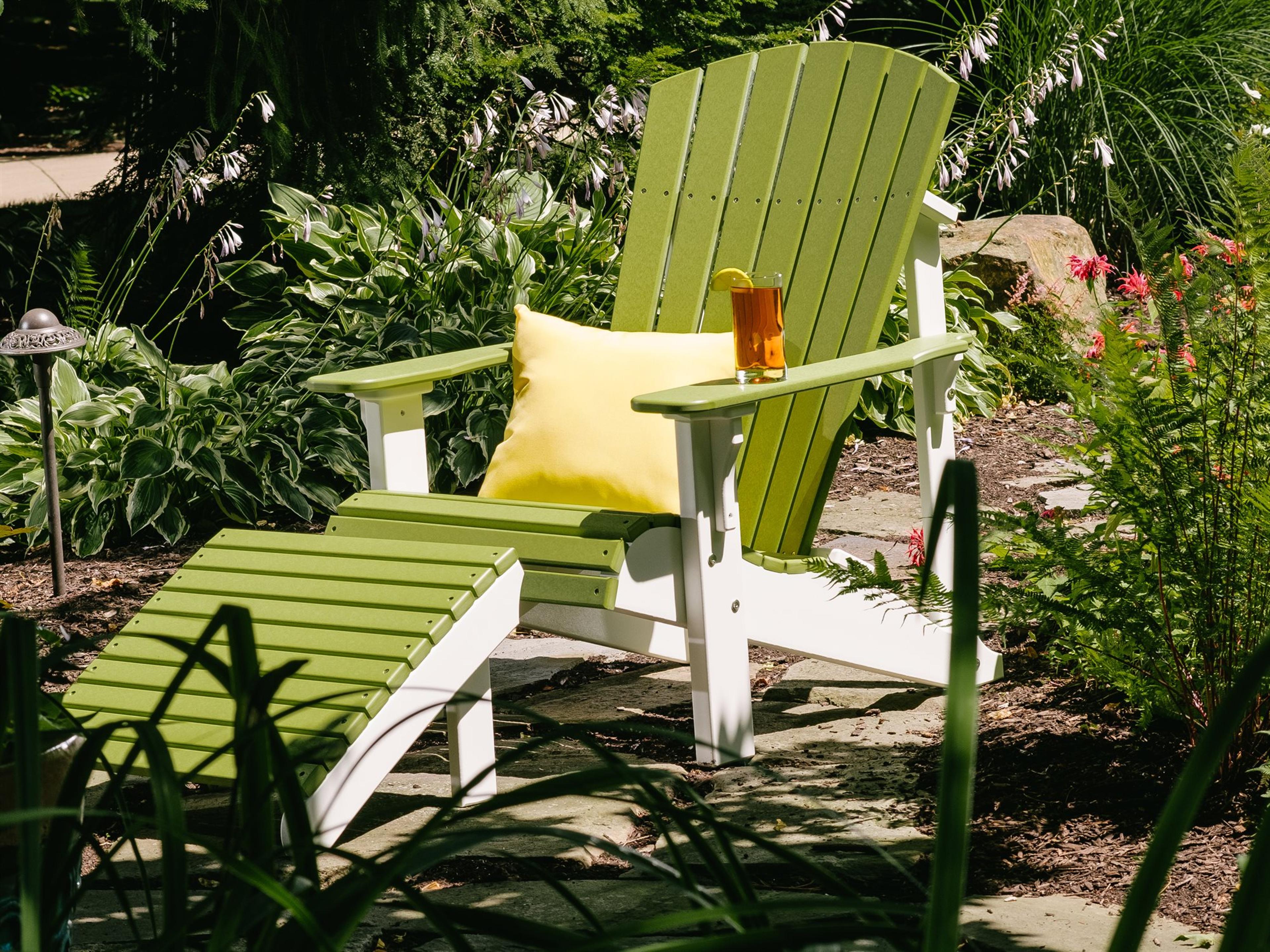 Recycled Plastic Deluxe Adirondack Chair Patio Lounge Set