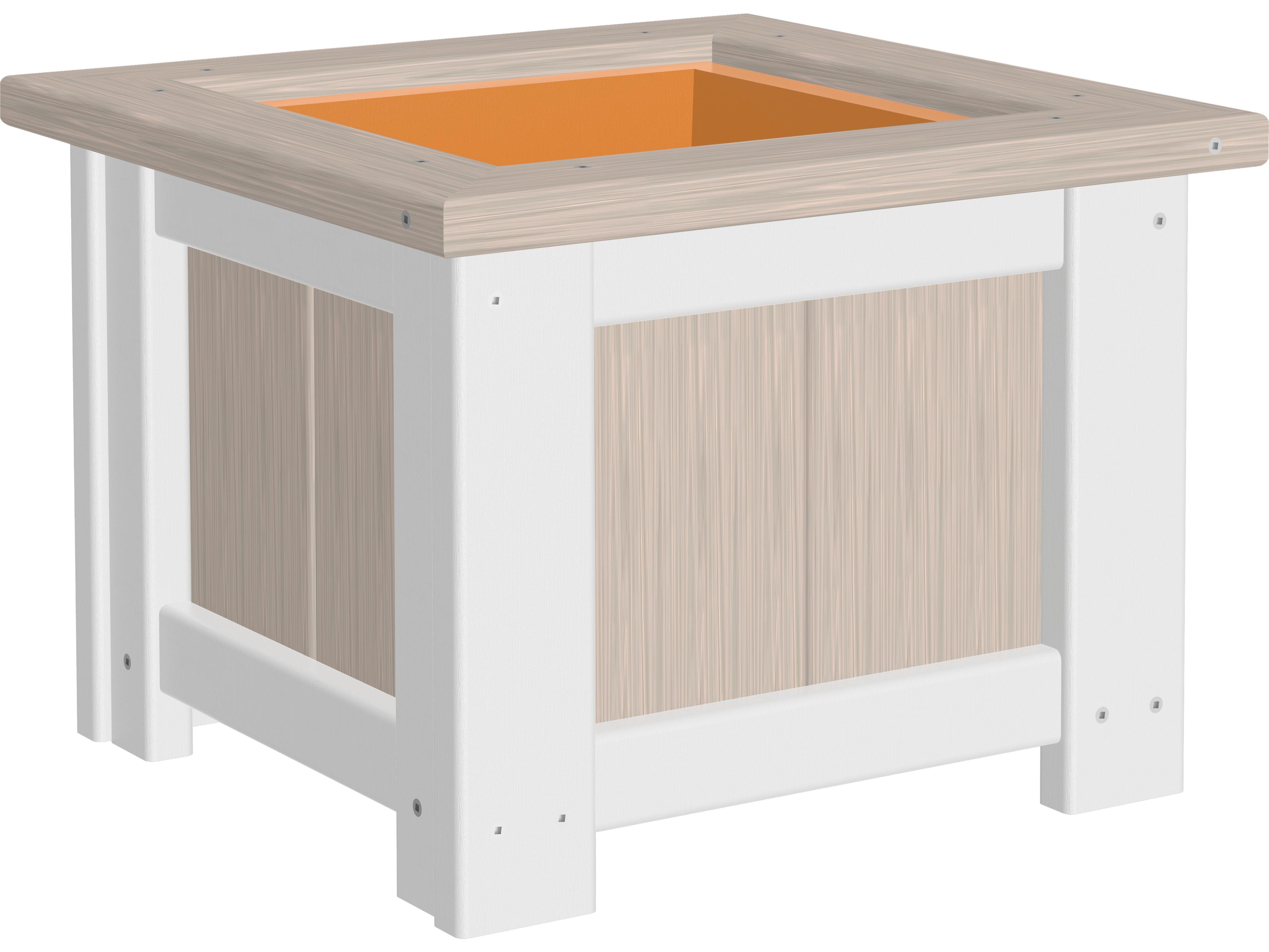 LuxCraft Recycled Plastic 15 Square Planter