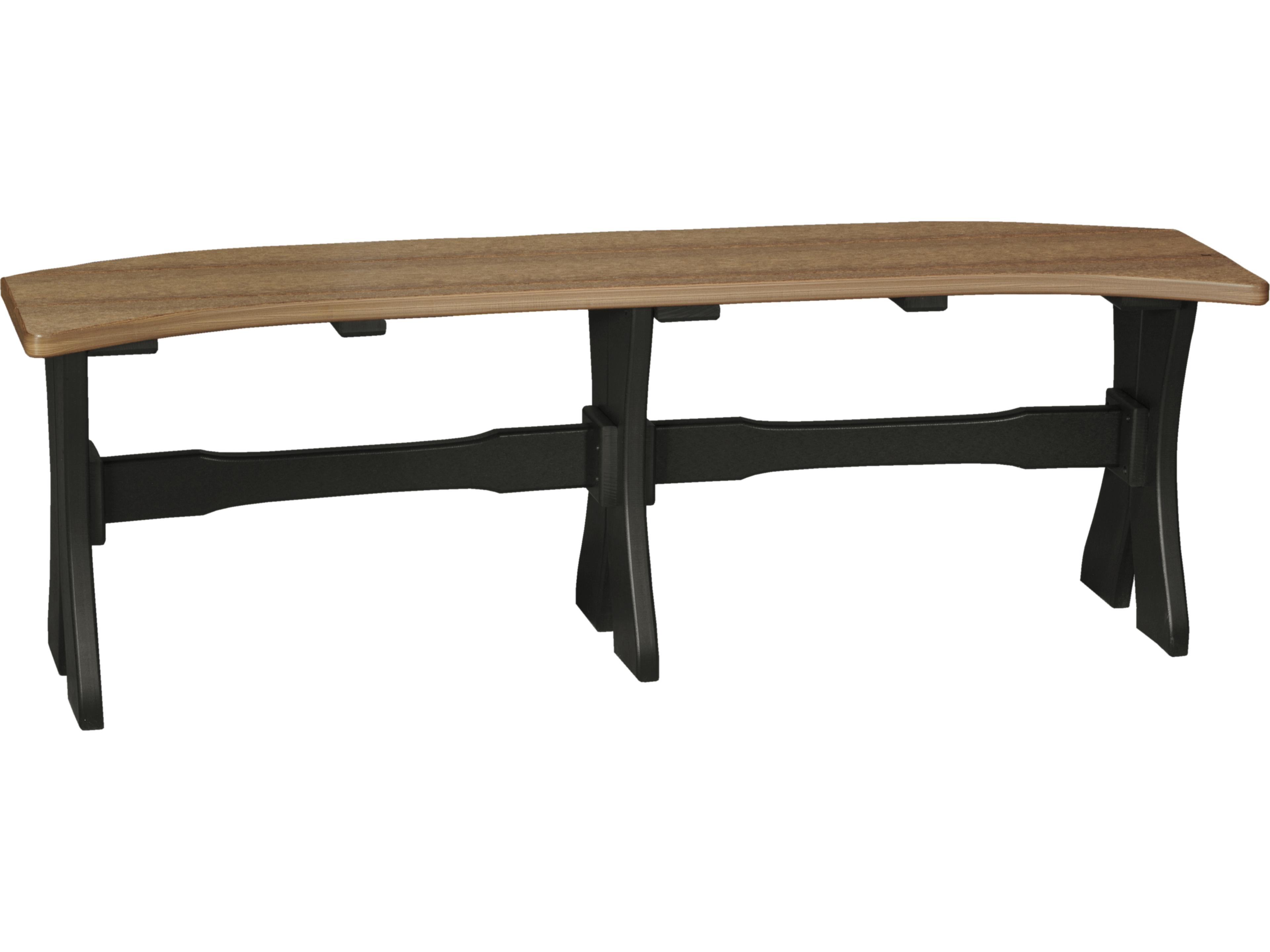 LuxCraft Recycled Plastic 52 Table Outdoor Bench