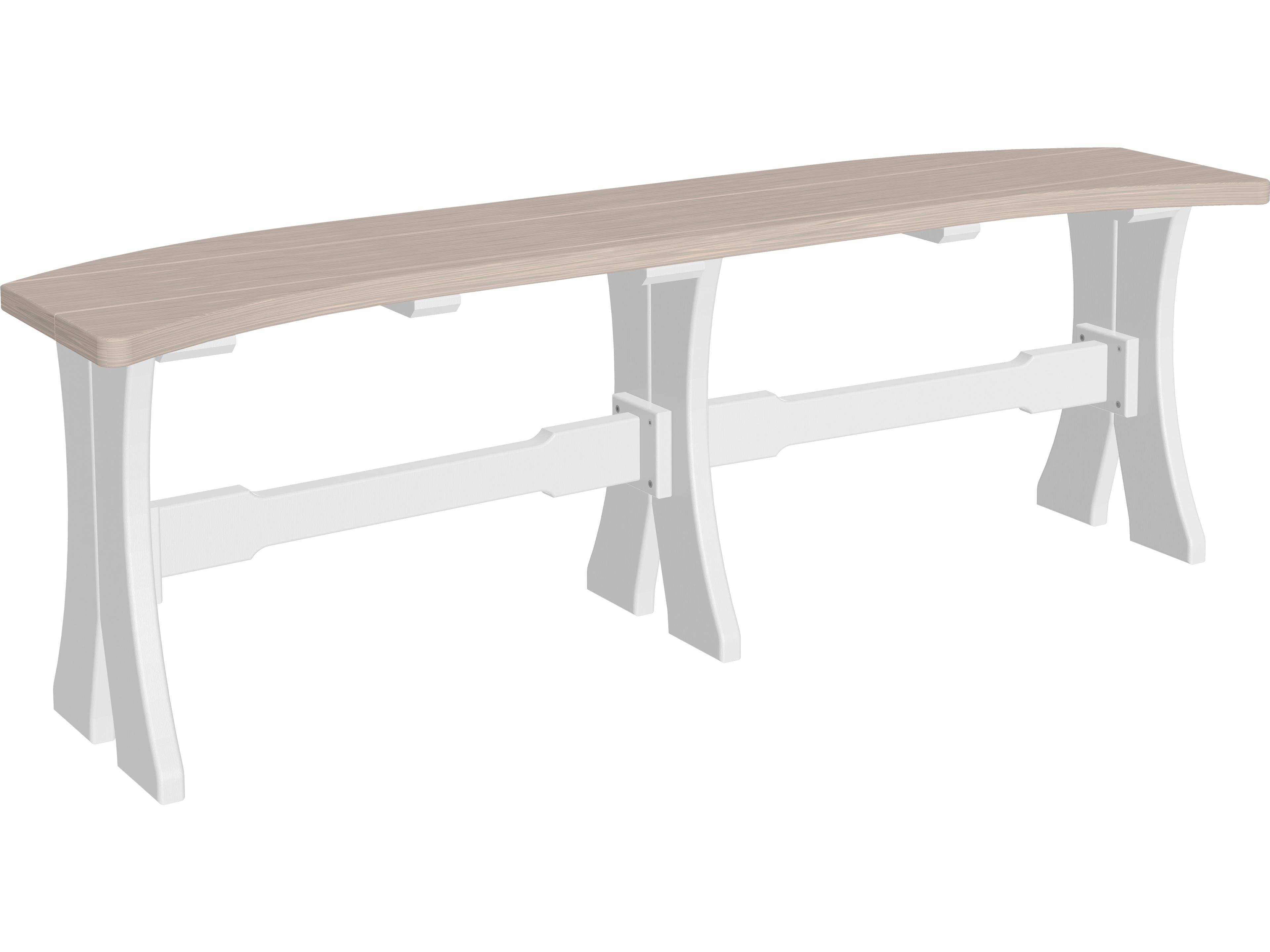 LuxCraft Recycled Plastic 52 Table Outdoor Bench