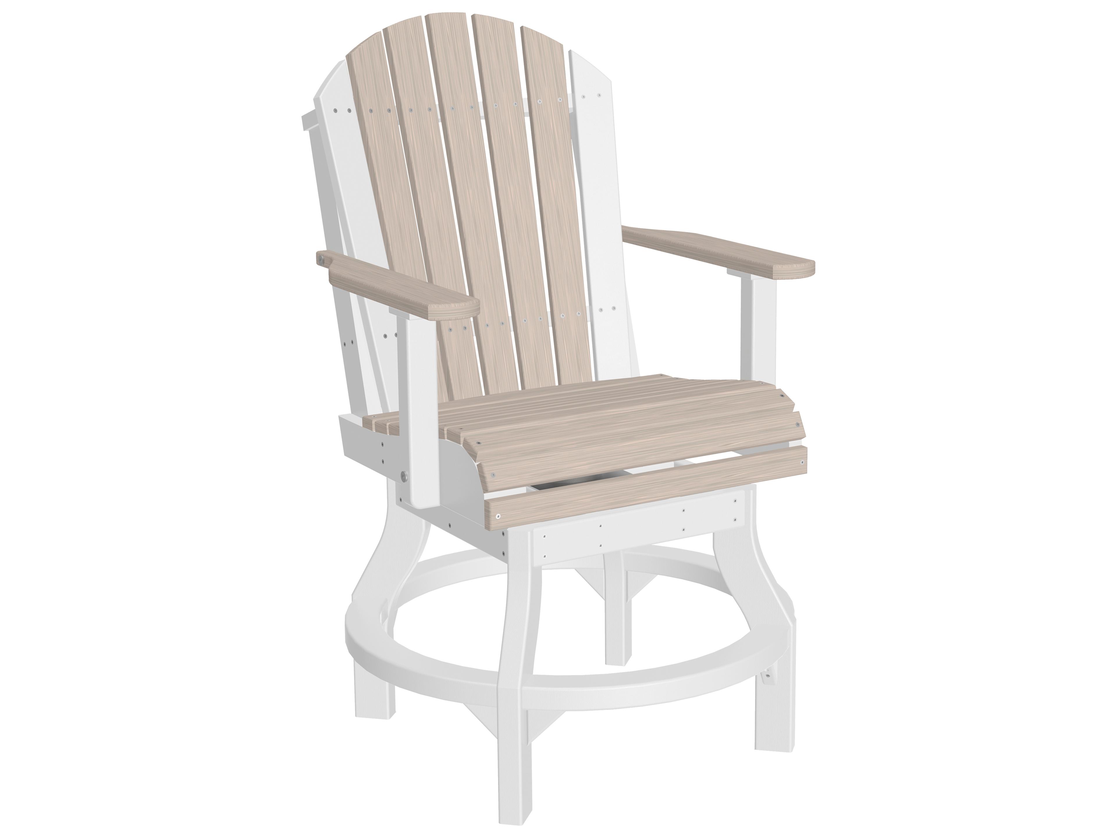 LuxCraft Recycled Plastic Adirondack Swivel Counter Height Chair