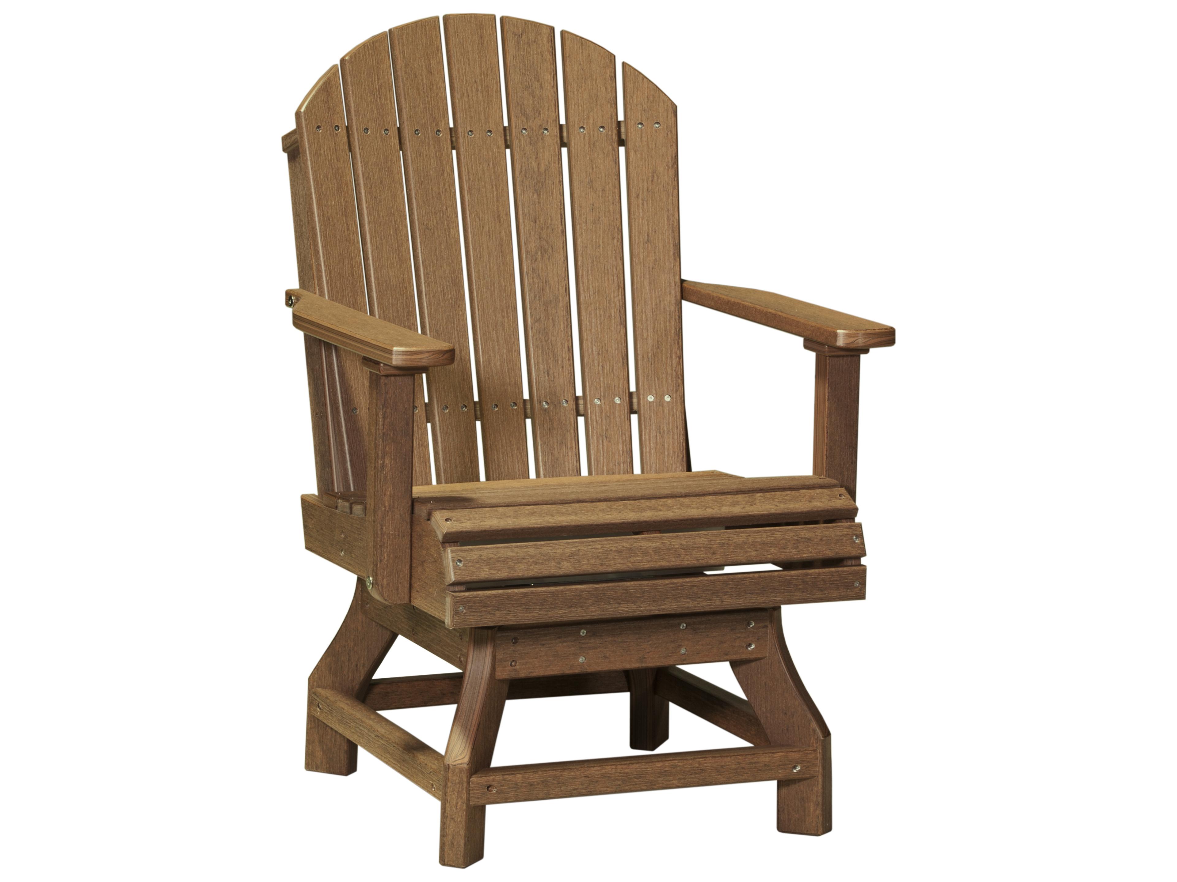 LuxCraft Recycled Plastic Adirondack Swivel Dining Height Chair