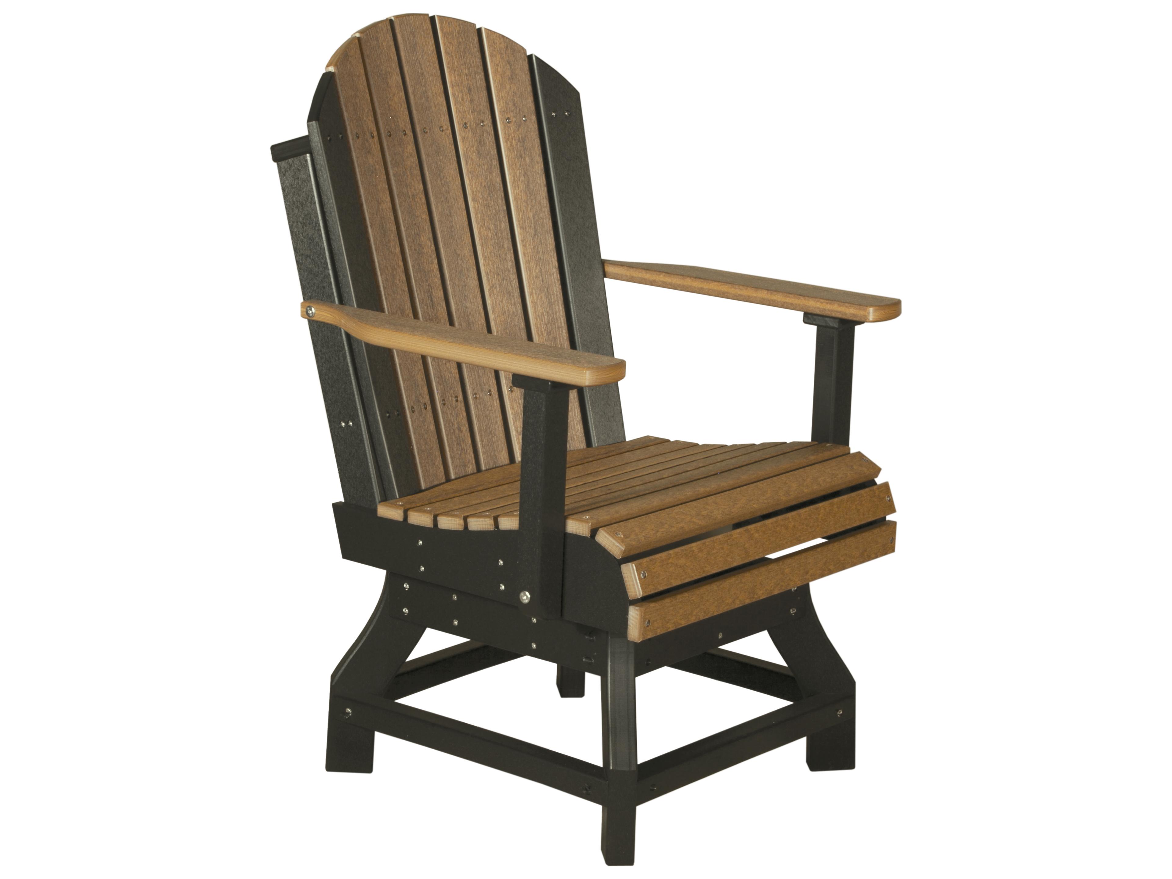 LuxCraft Recycled Plastic Adirondack Swivel Dining Height Chair