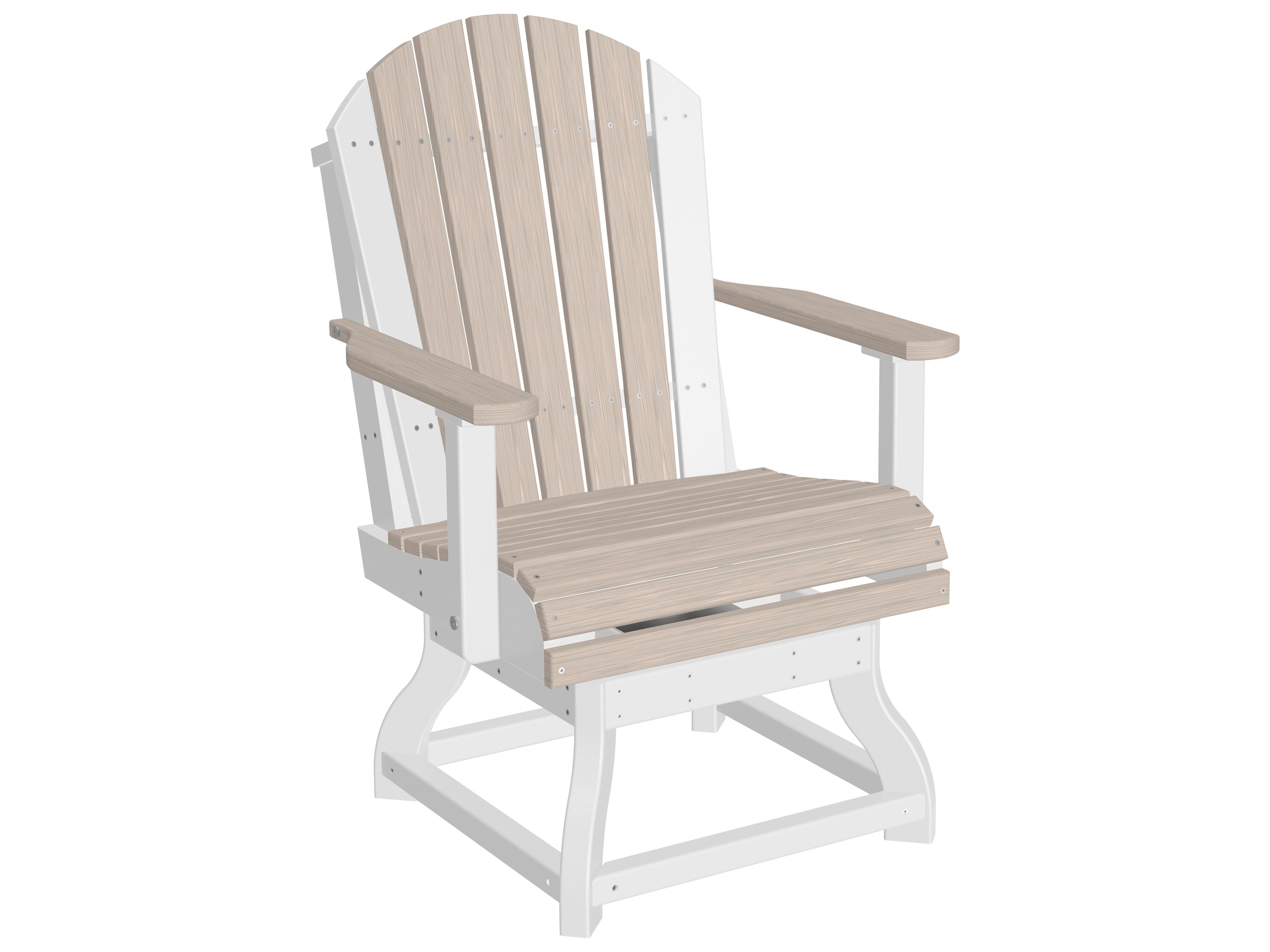 LuxCraft Recycled Plastic Adirondack Swivel Dining Height Chair