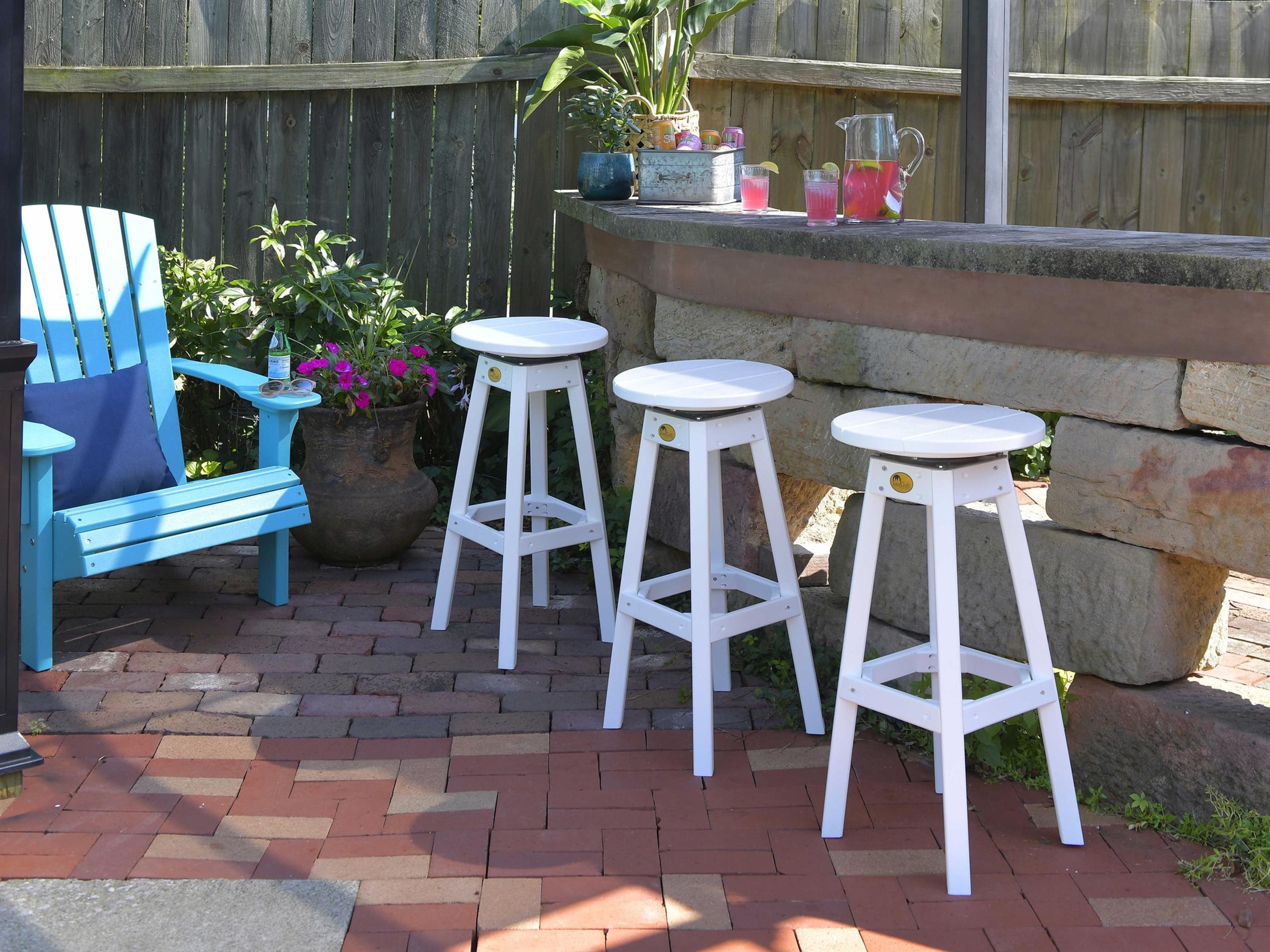 Recycled Plastic Outdoor Patio Bar Chair Set