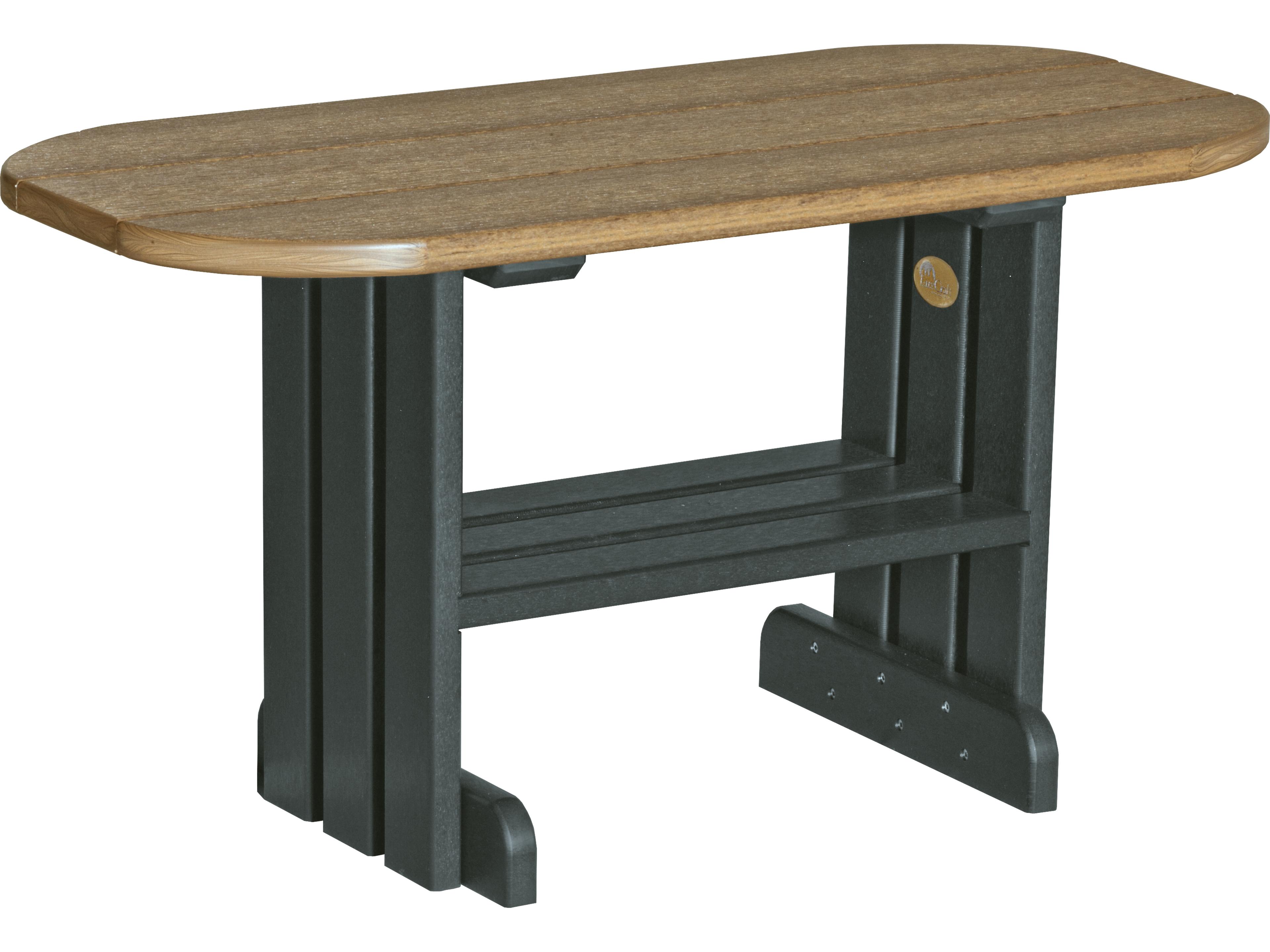 LuxCraft Recycled Plastic Oval Outdoor Patio Coffee Table