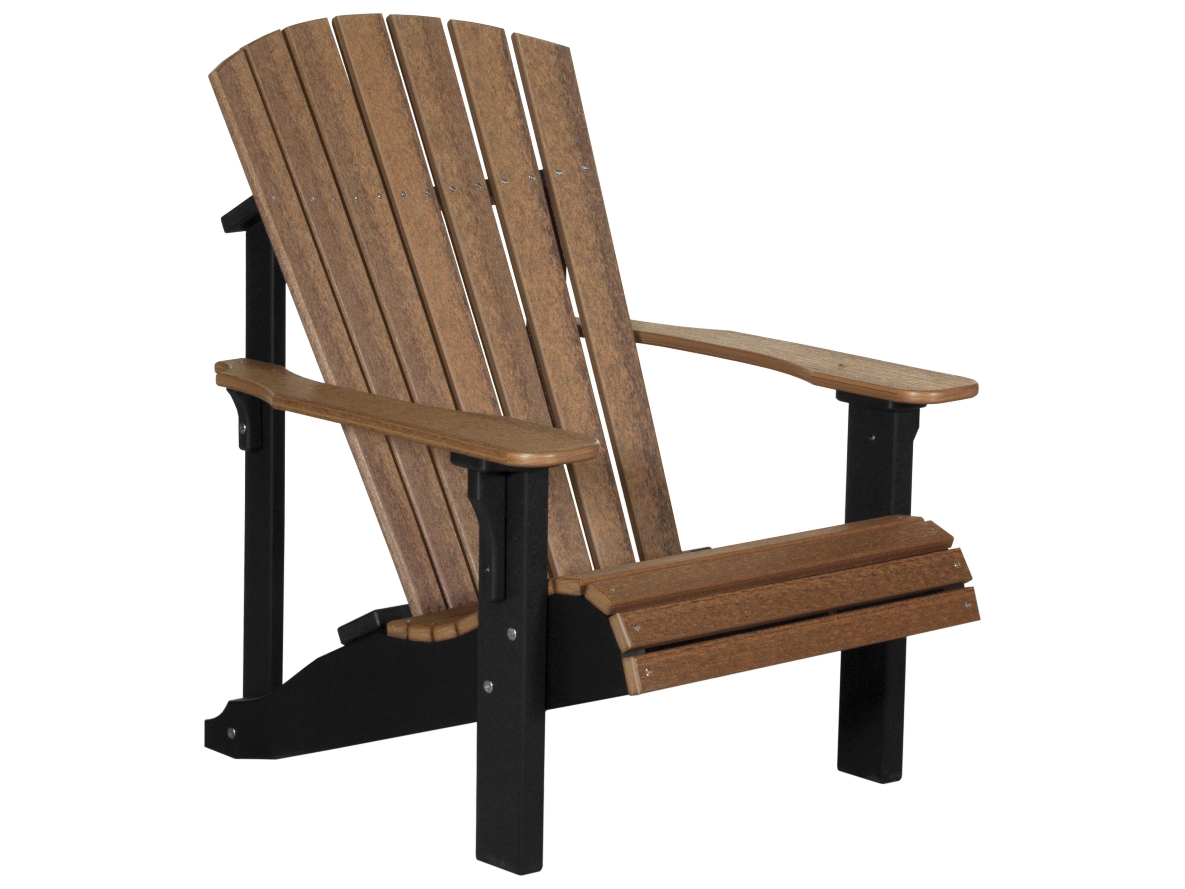 LuxCraft Recycled Plastic Deluxe Outdoor Patio Adirondack Chair