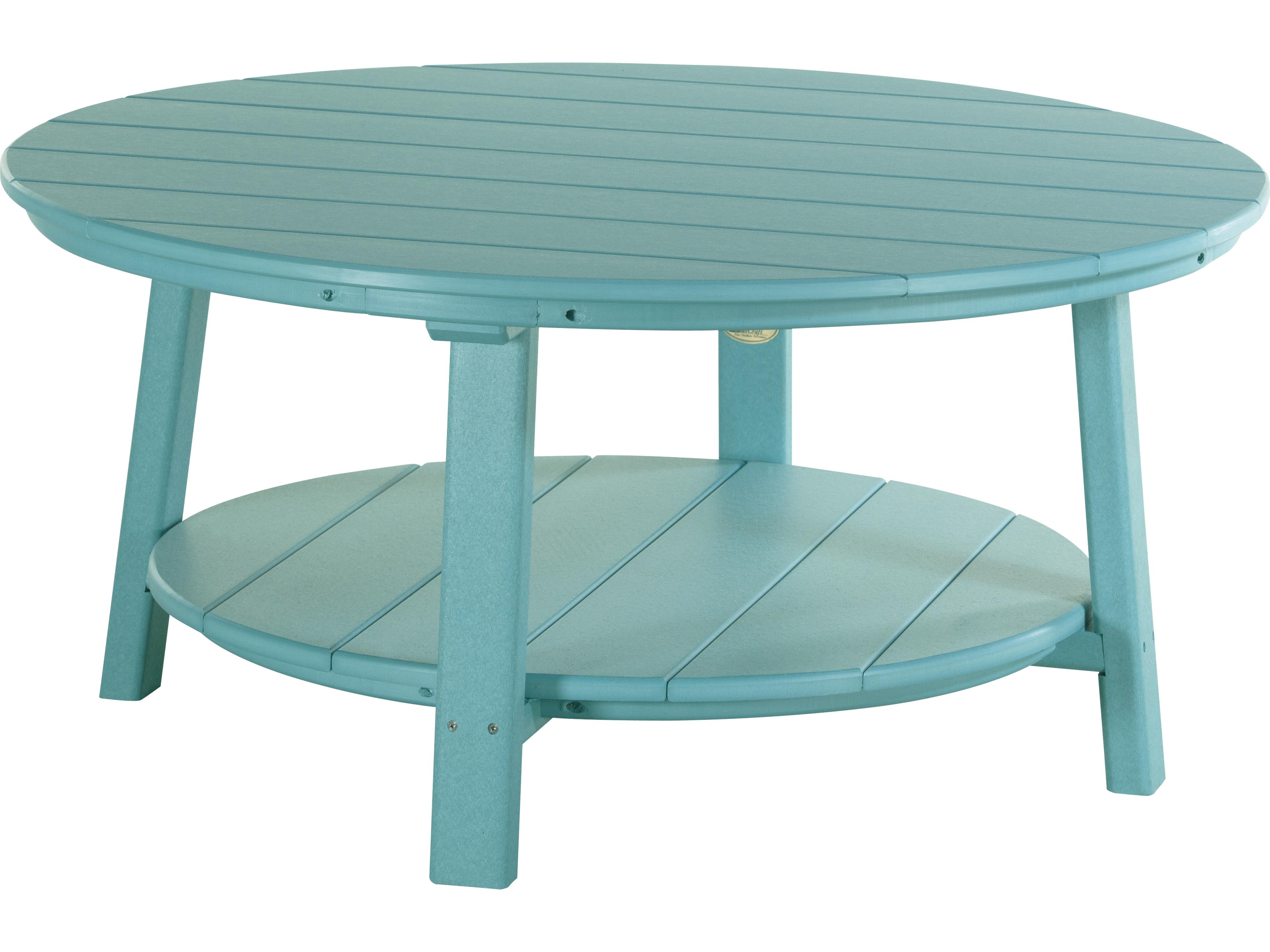 LuxCraft Recycled Plastic Round Deluxe Outdoor Conversation Table