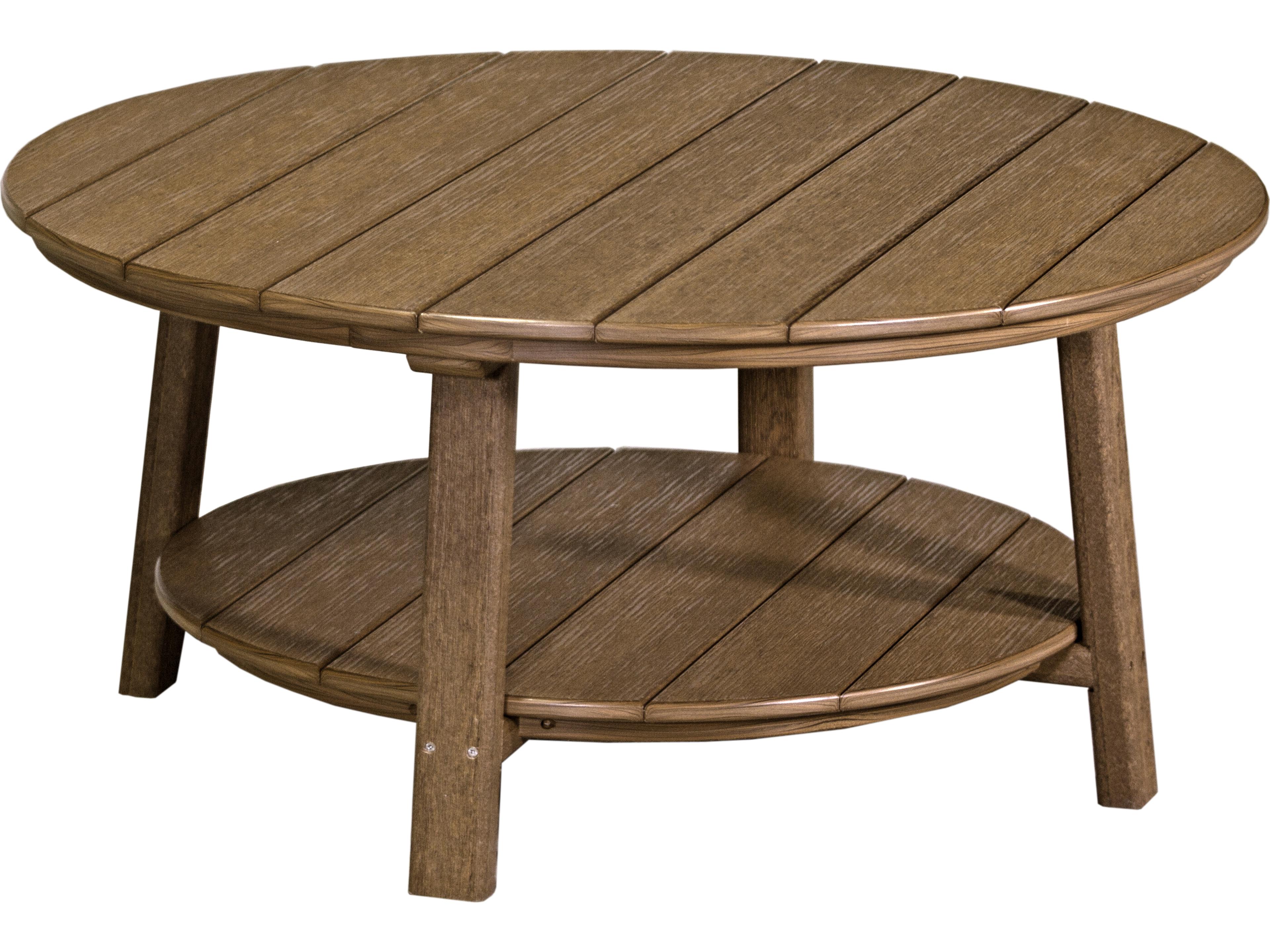 LuxCraft Recycled Plastic Round Deluxe Outdoor Conversation Table
