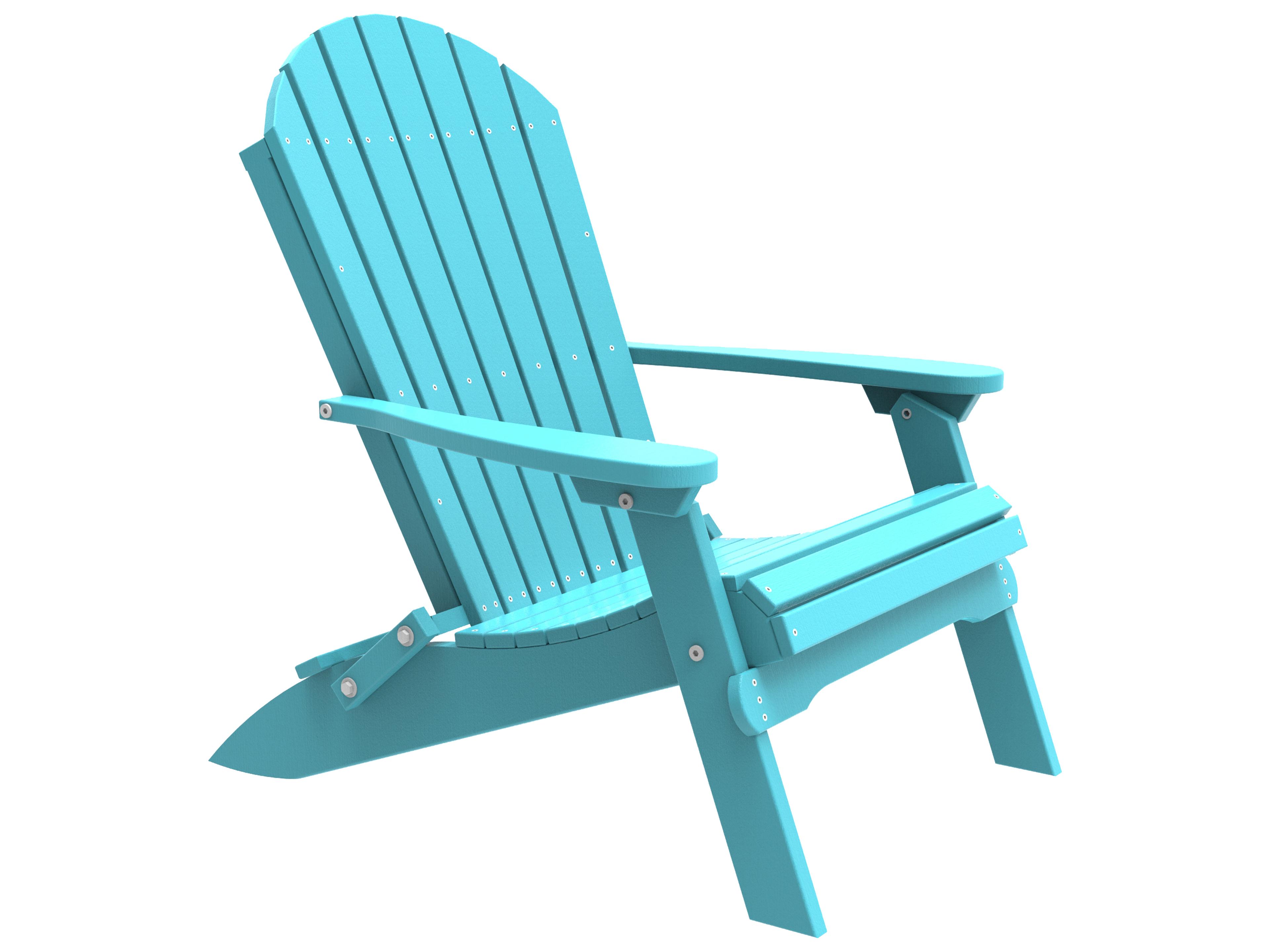 Recycled Plastic Folding Patio Adirondack Chair