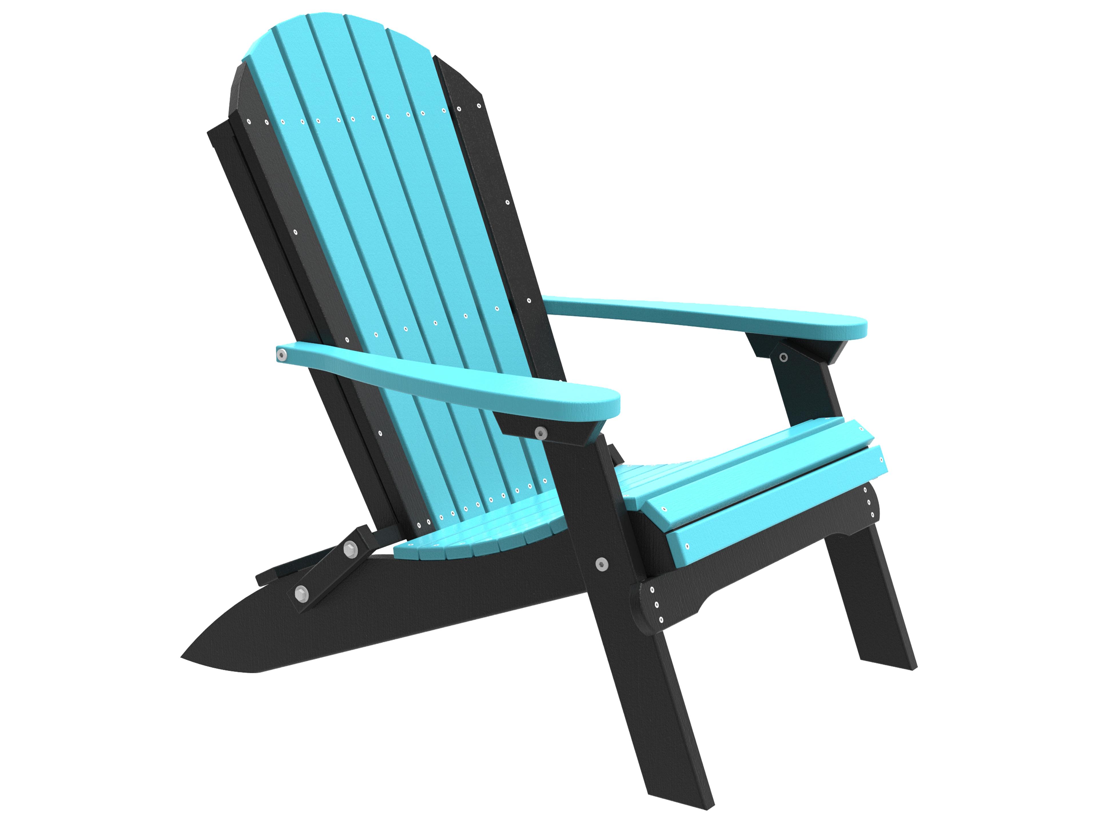 LuxCraft Recycled Plastic Folding Patio Adirondack Chair