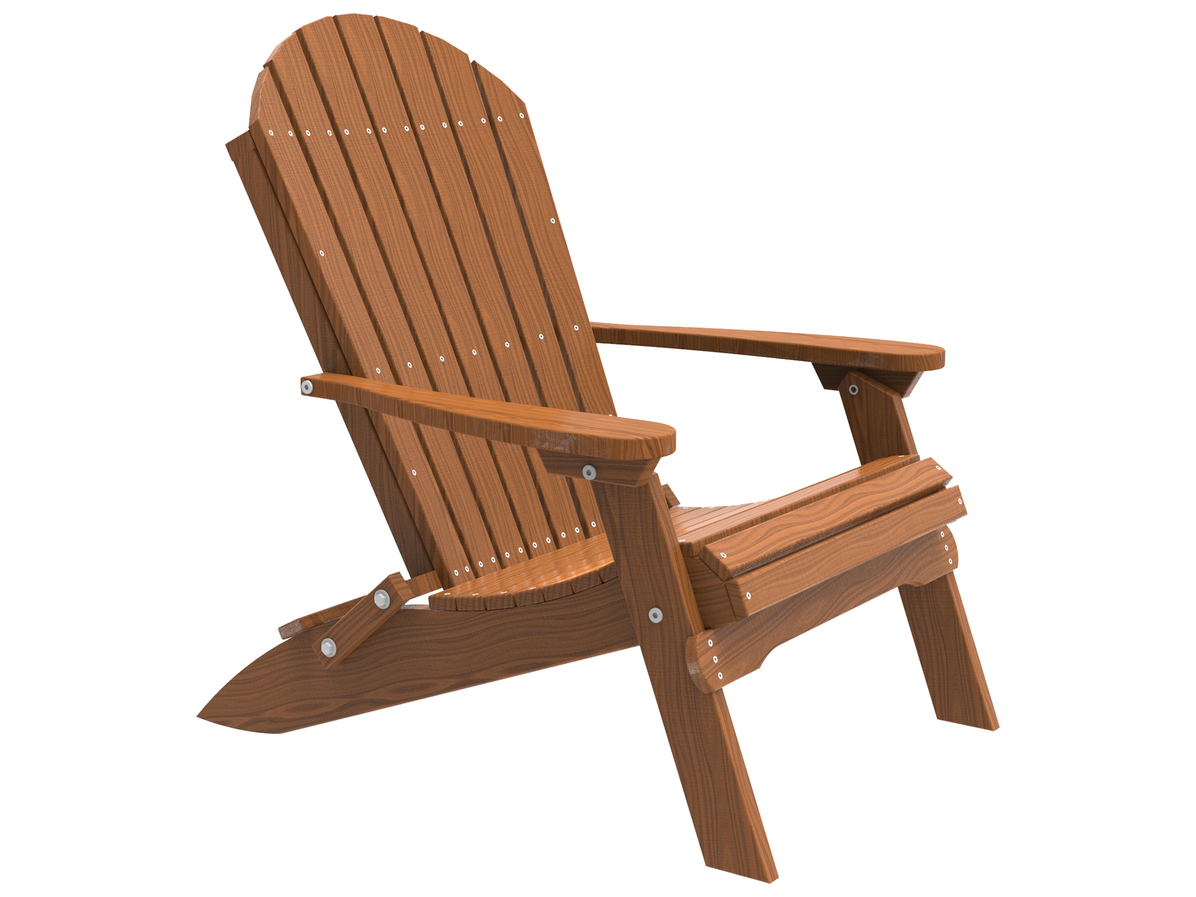 LuxCraft Recycled Plastic Folding Patio Adirondack Chair