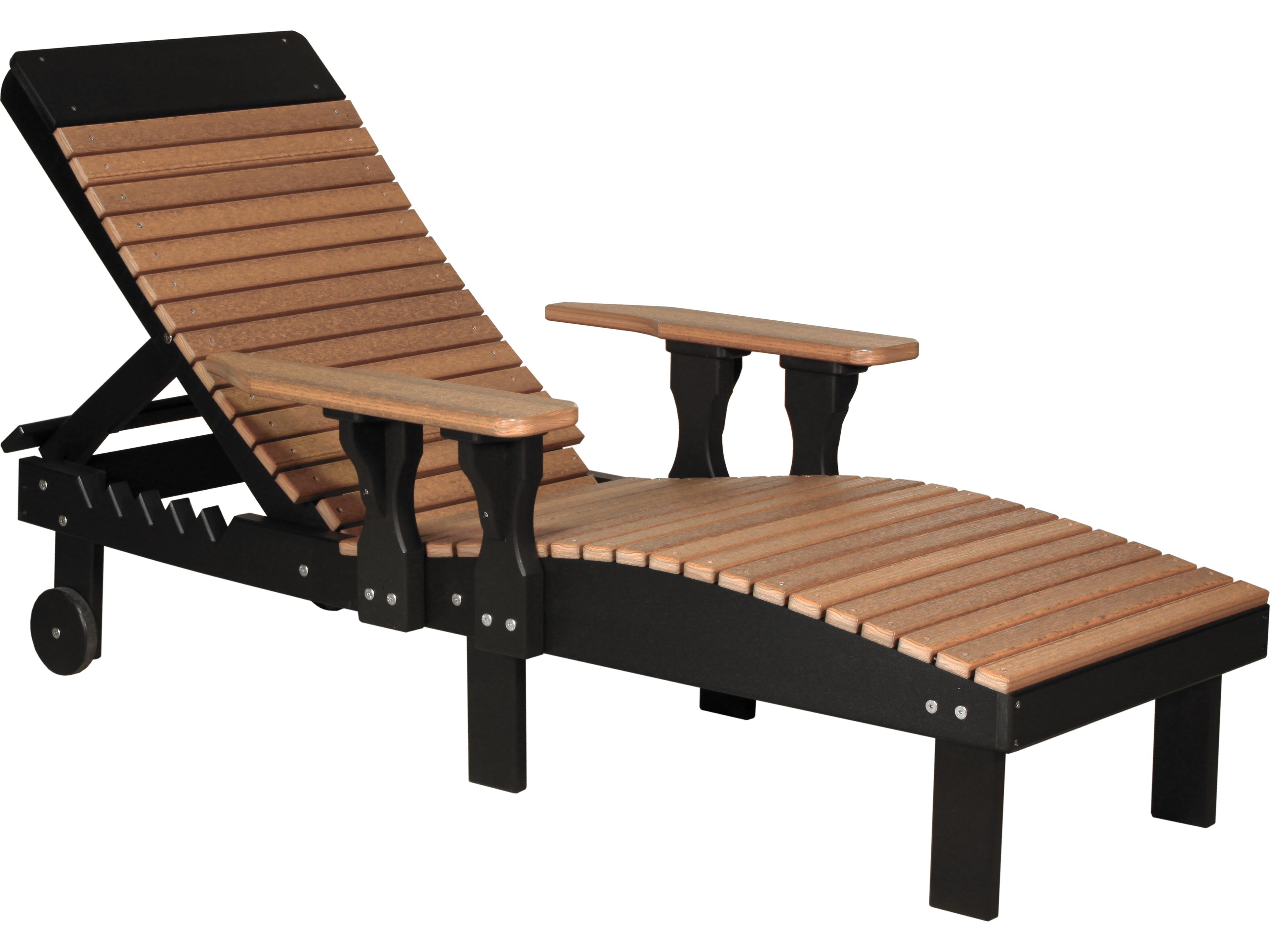 LuxCraft Recycled Plastic Outdoor Patio Chaise Lounge