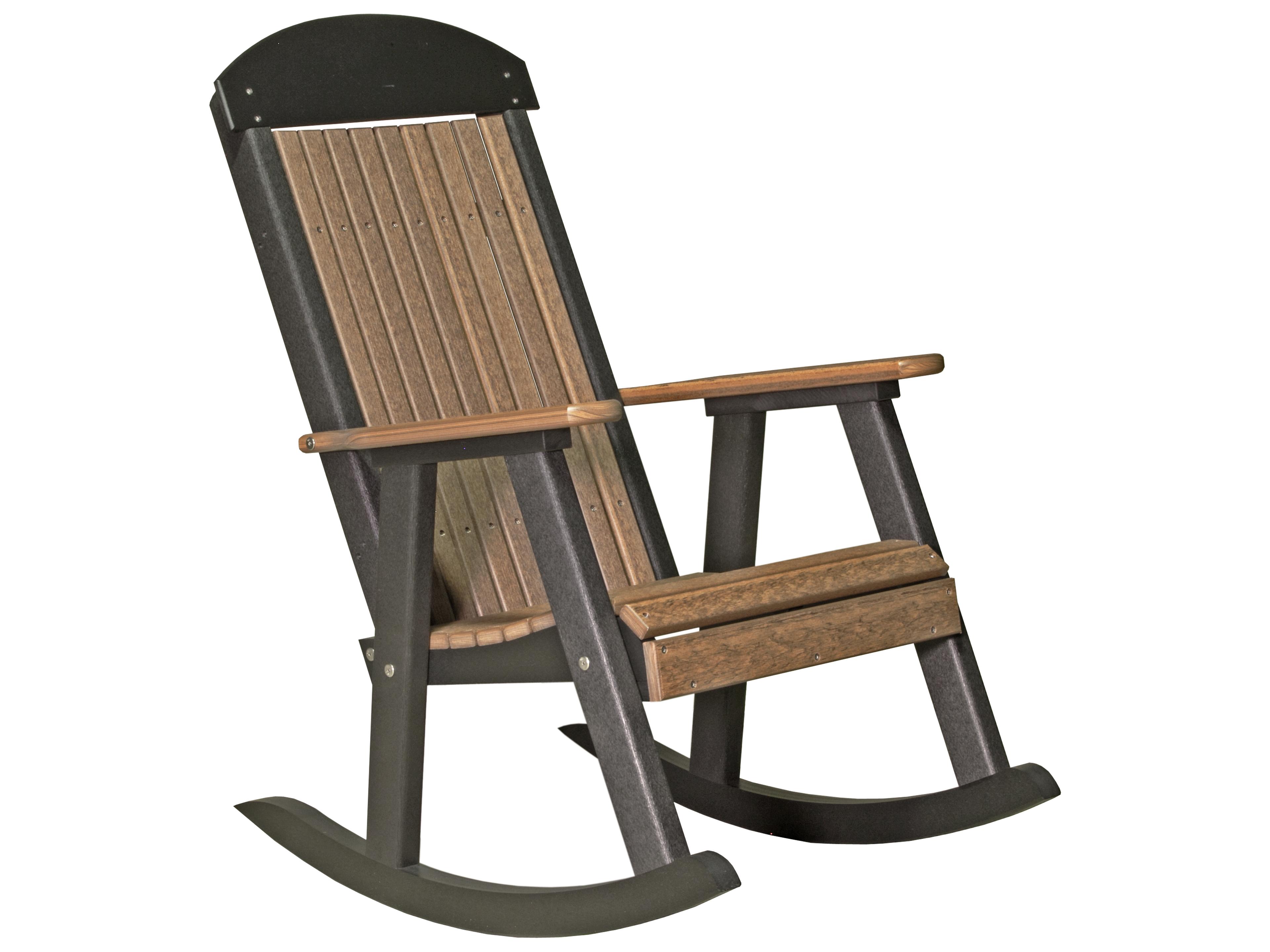 LuxCraft Recycled Plastic Porch Patio Rocker