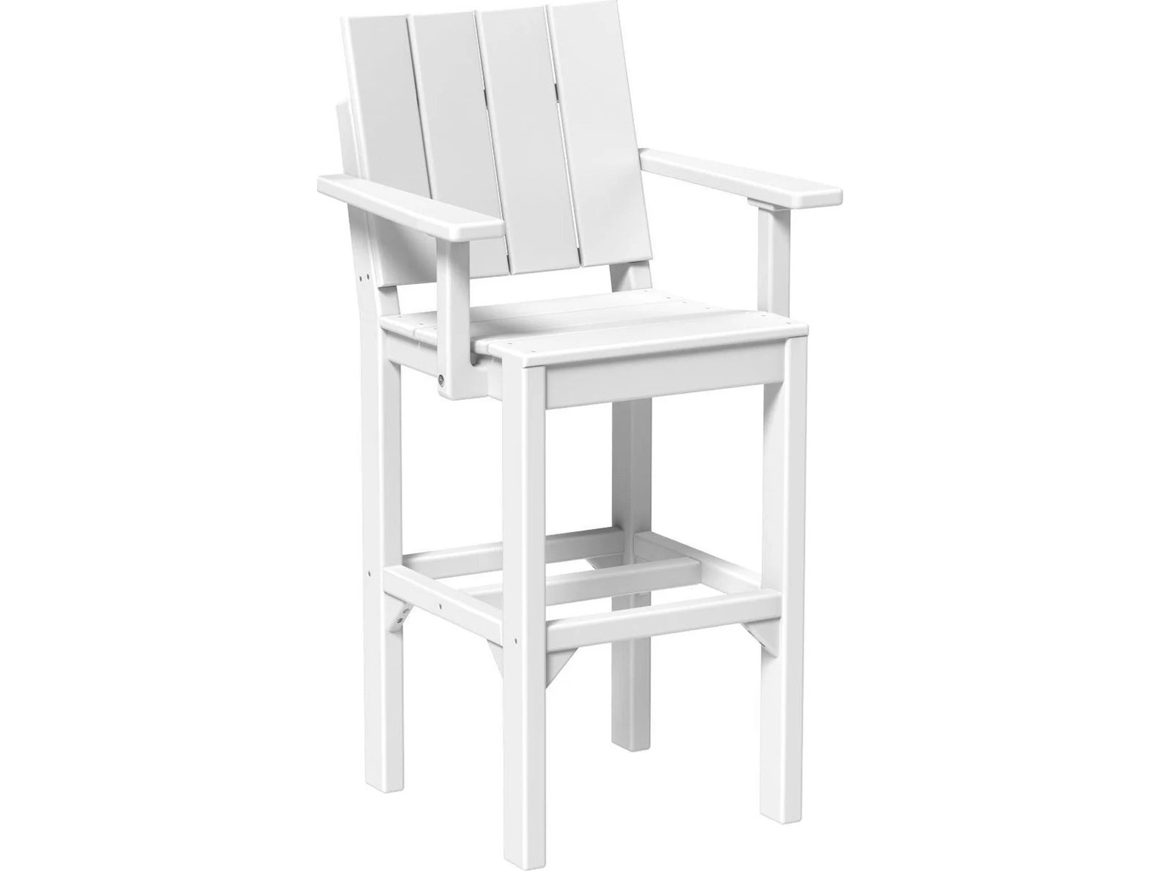LuxCraft Recycled Plastic Urban Bar Height Arm Chair