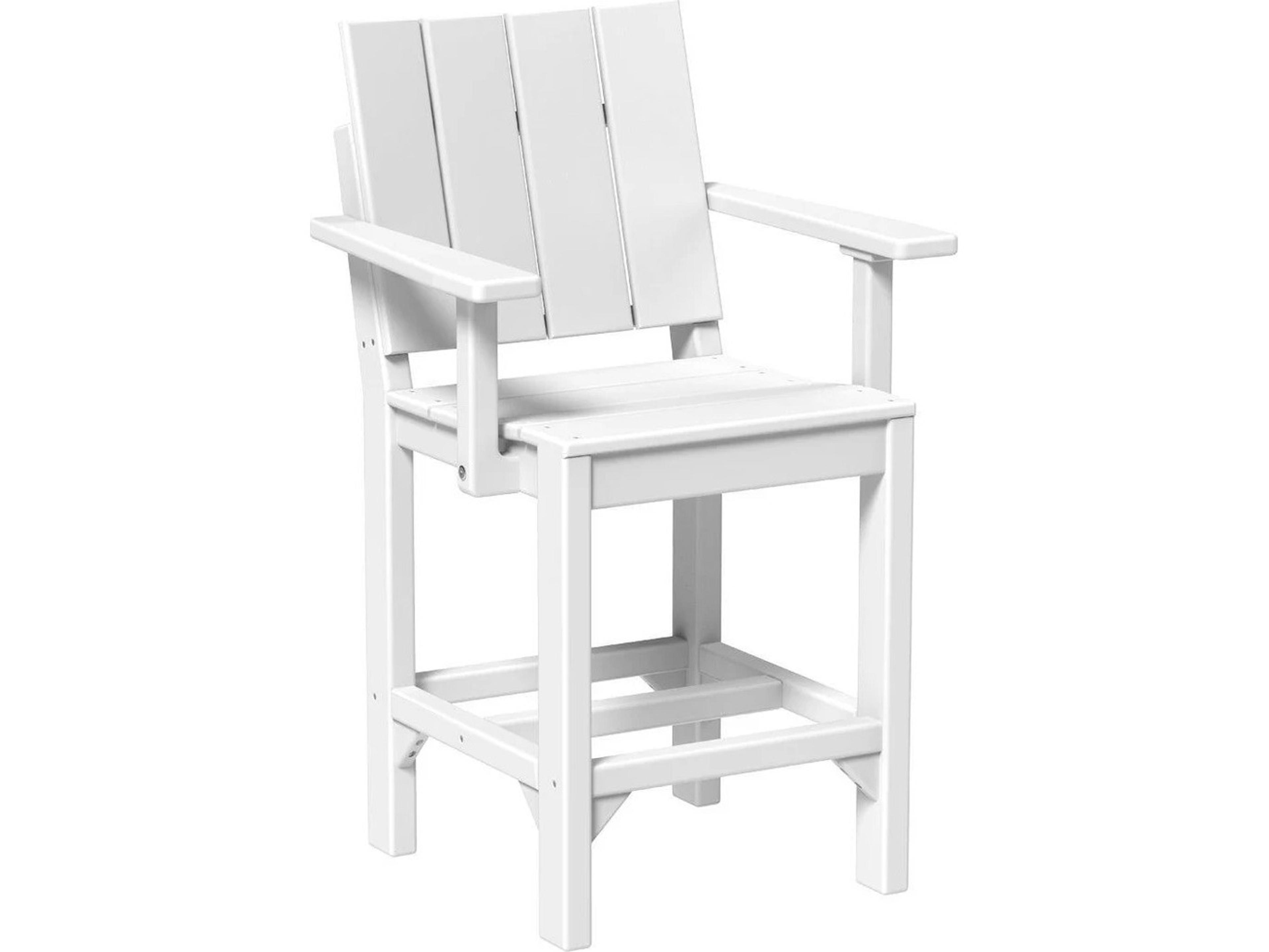 LuxCraft Recycled Plastic Urban Counter Height Arm Chair
