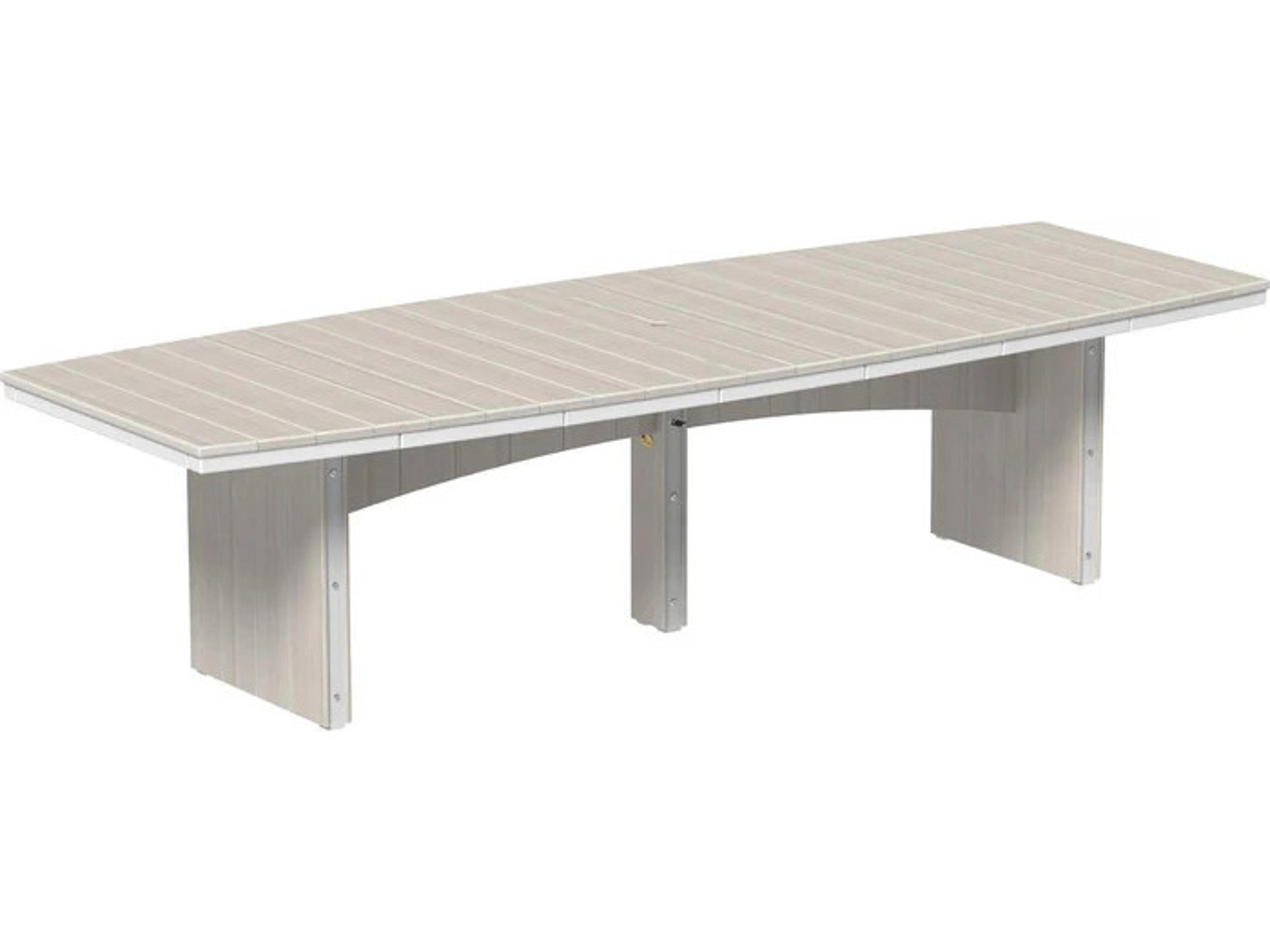 LuxCraft Recycled Plastic Urban 4' x 8' Oval Bar Height Table with Umbrella Hole