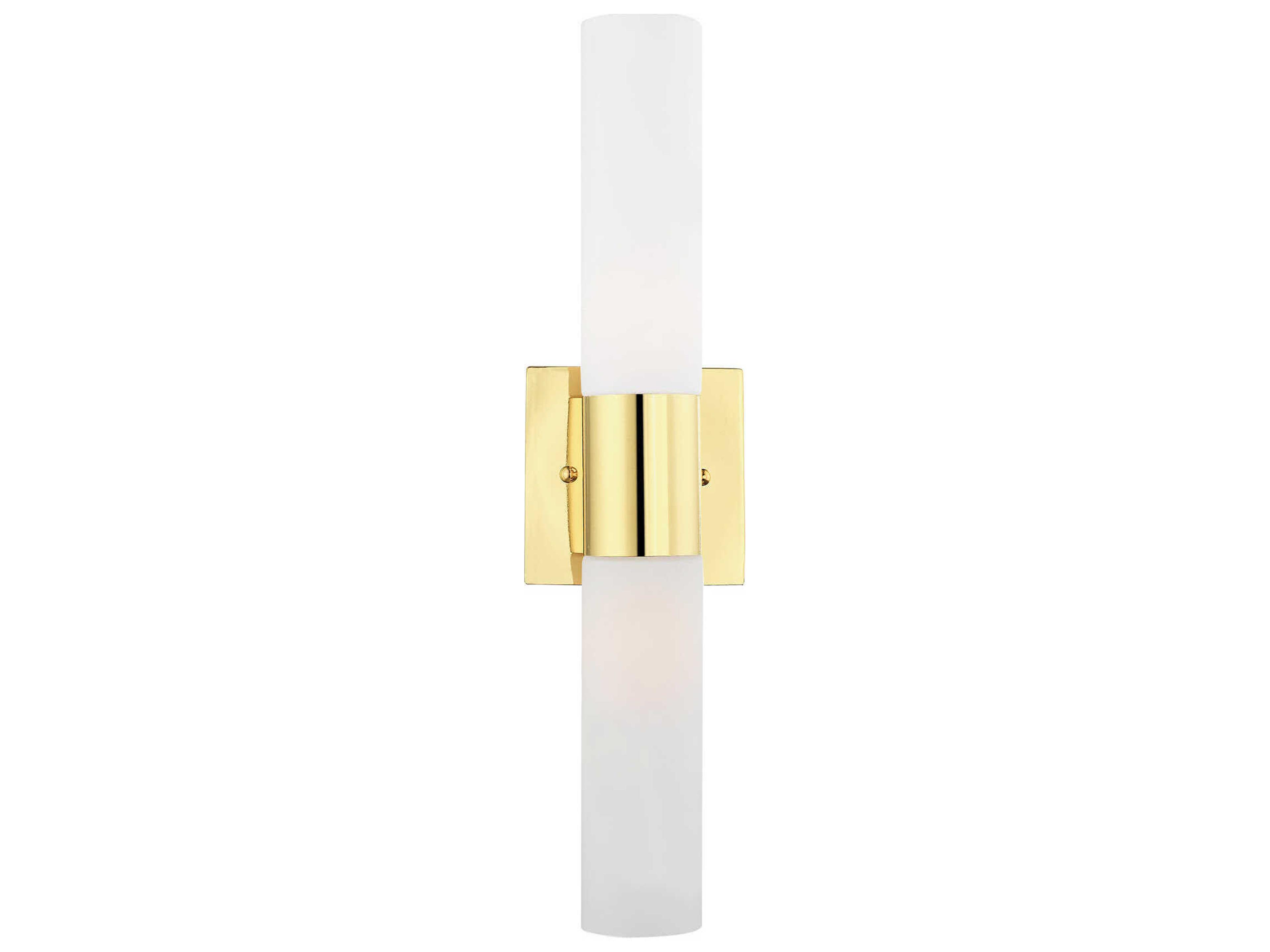 Aero 2-Light Polished Brass Glass Wall Sconce