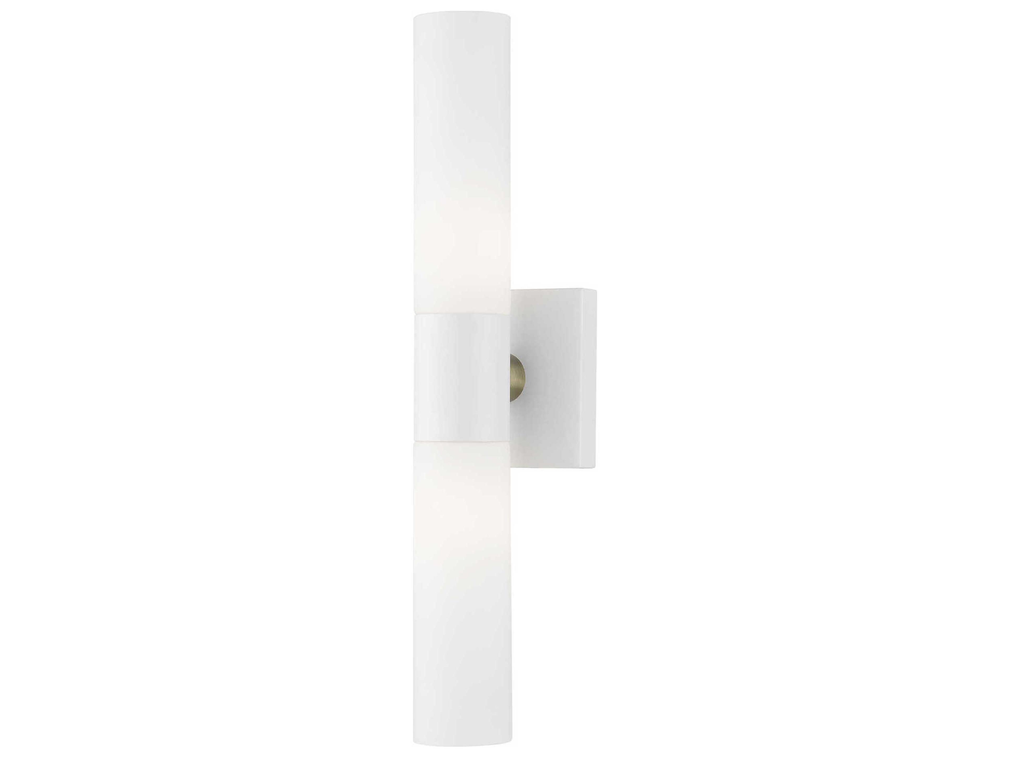 Aero 2-Light Nickel Glass Wall Sconce