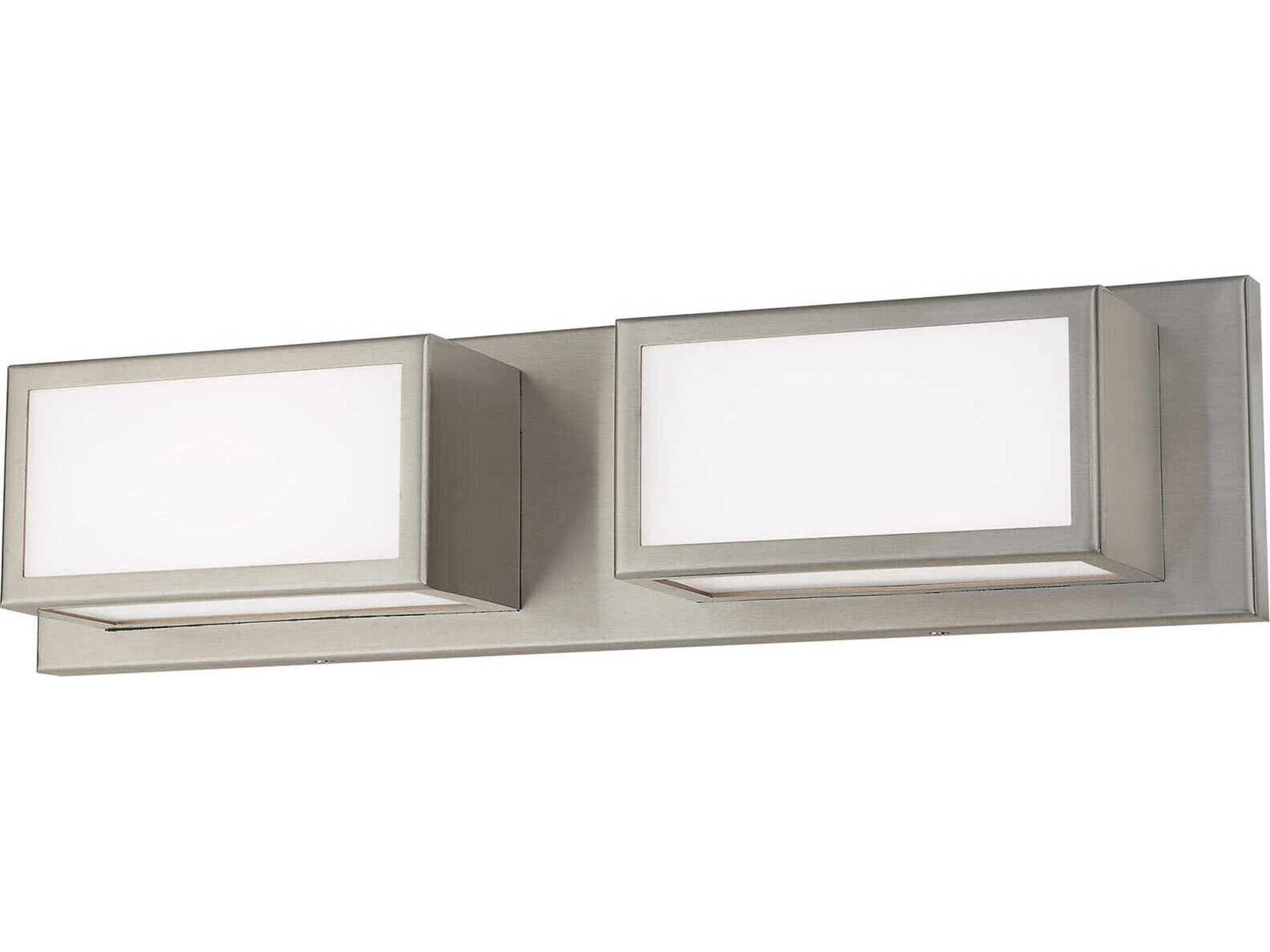 Sutter 2-Light Brushed Nickel Glass LED Vanity Light