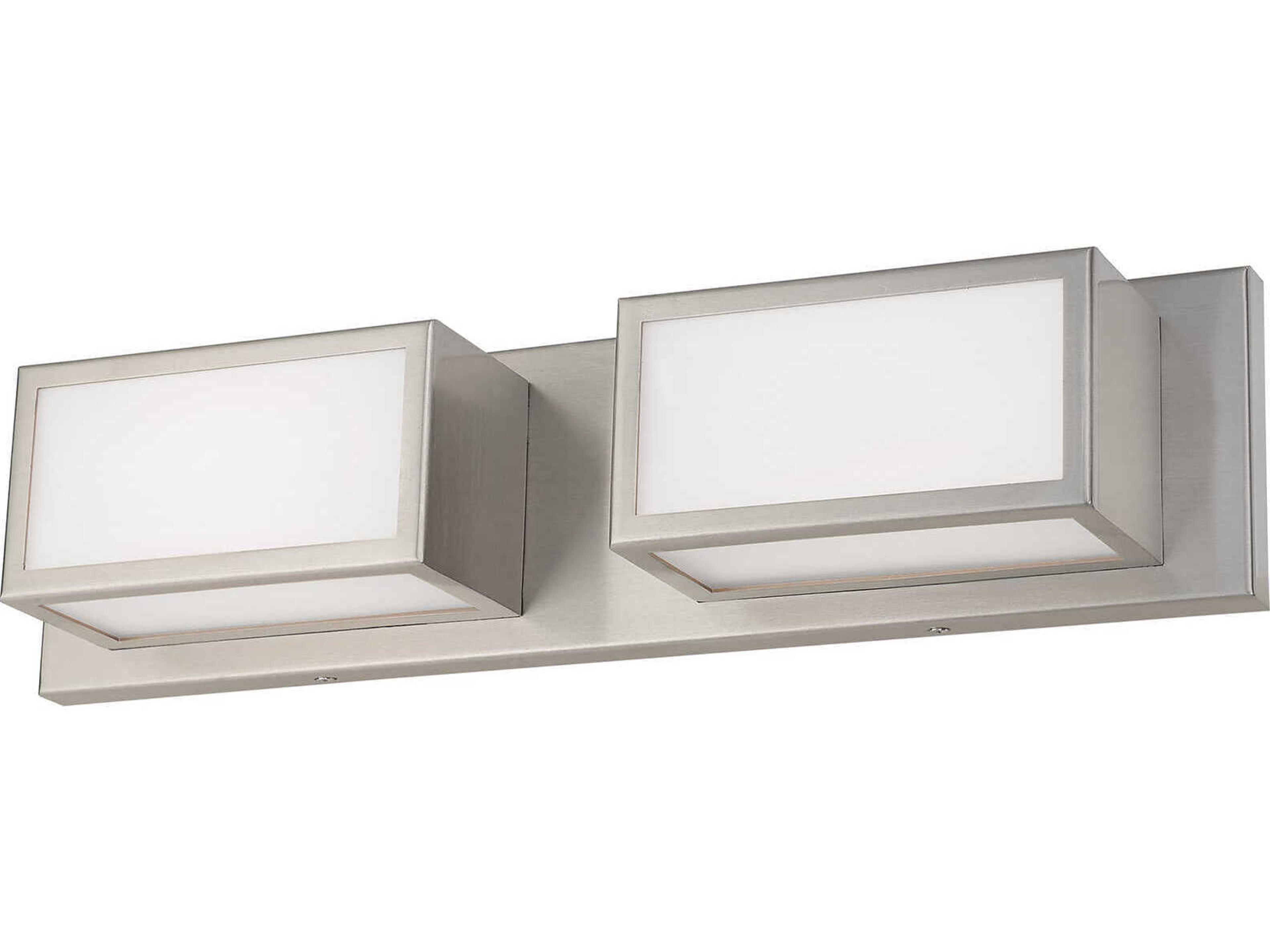 Livex Lighting Sutter 2-Light Brushed Nickel Glass LED Vanity Light