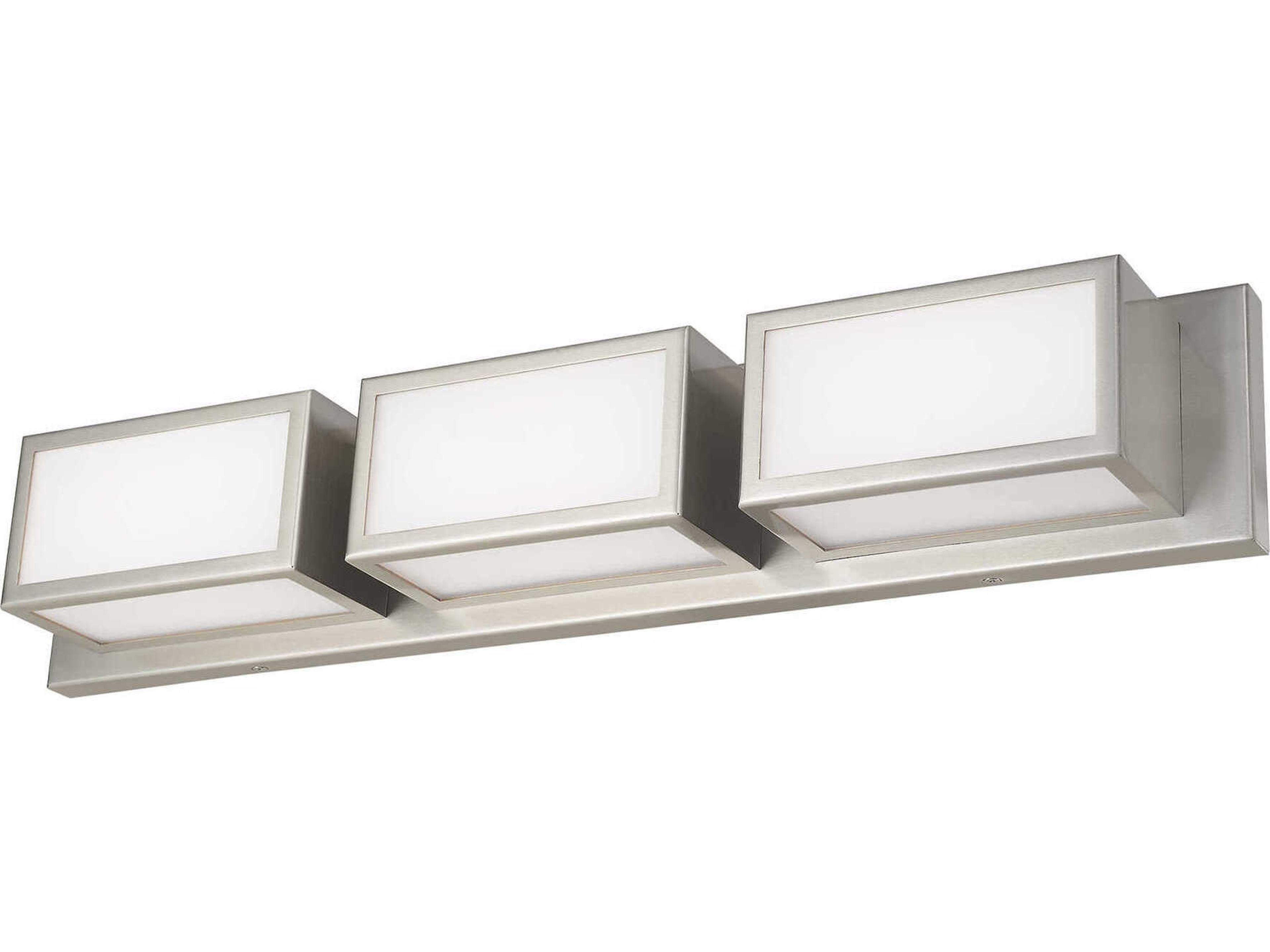 Livex Lighting Sutter 3-Light Brushed Nickel Glass LED Vanity Light