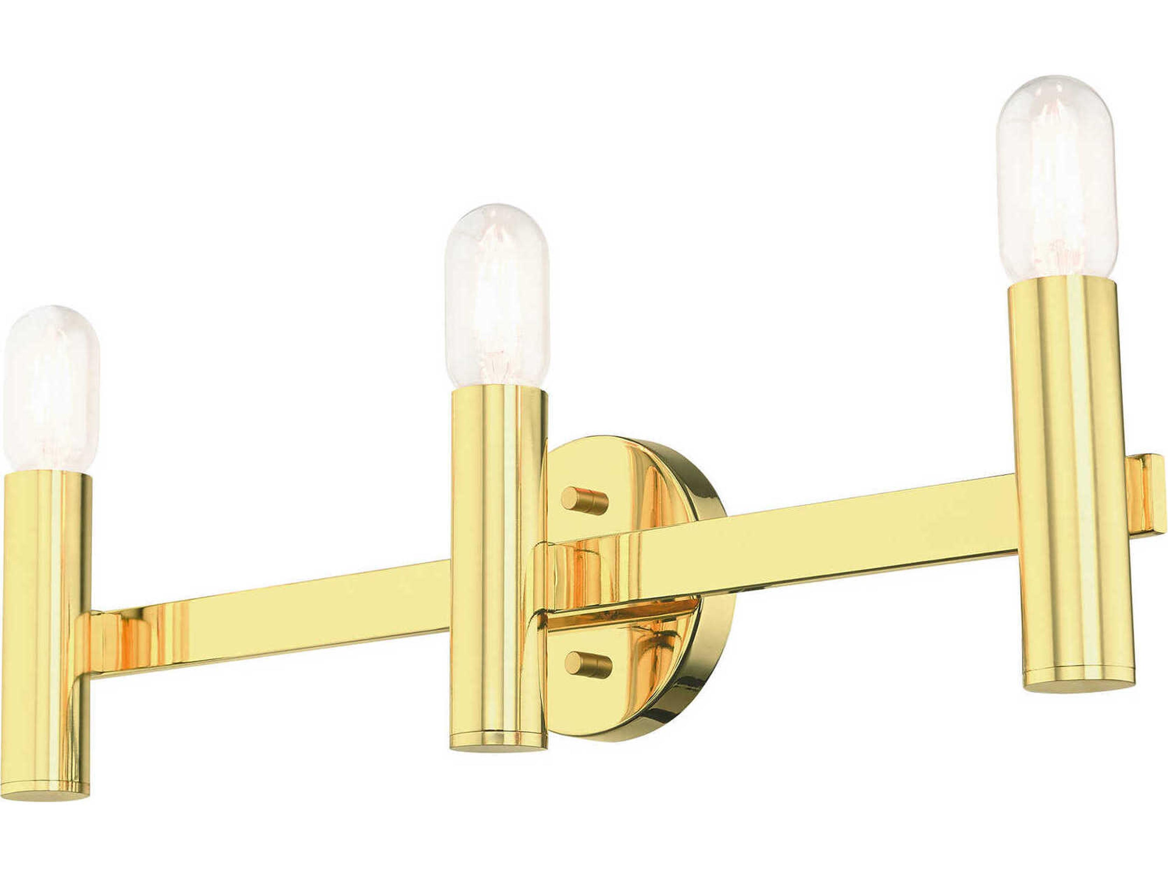 Livex Lighting Copenhagen 3-Light Polished Brass Vanity Light