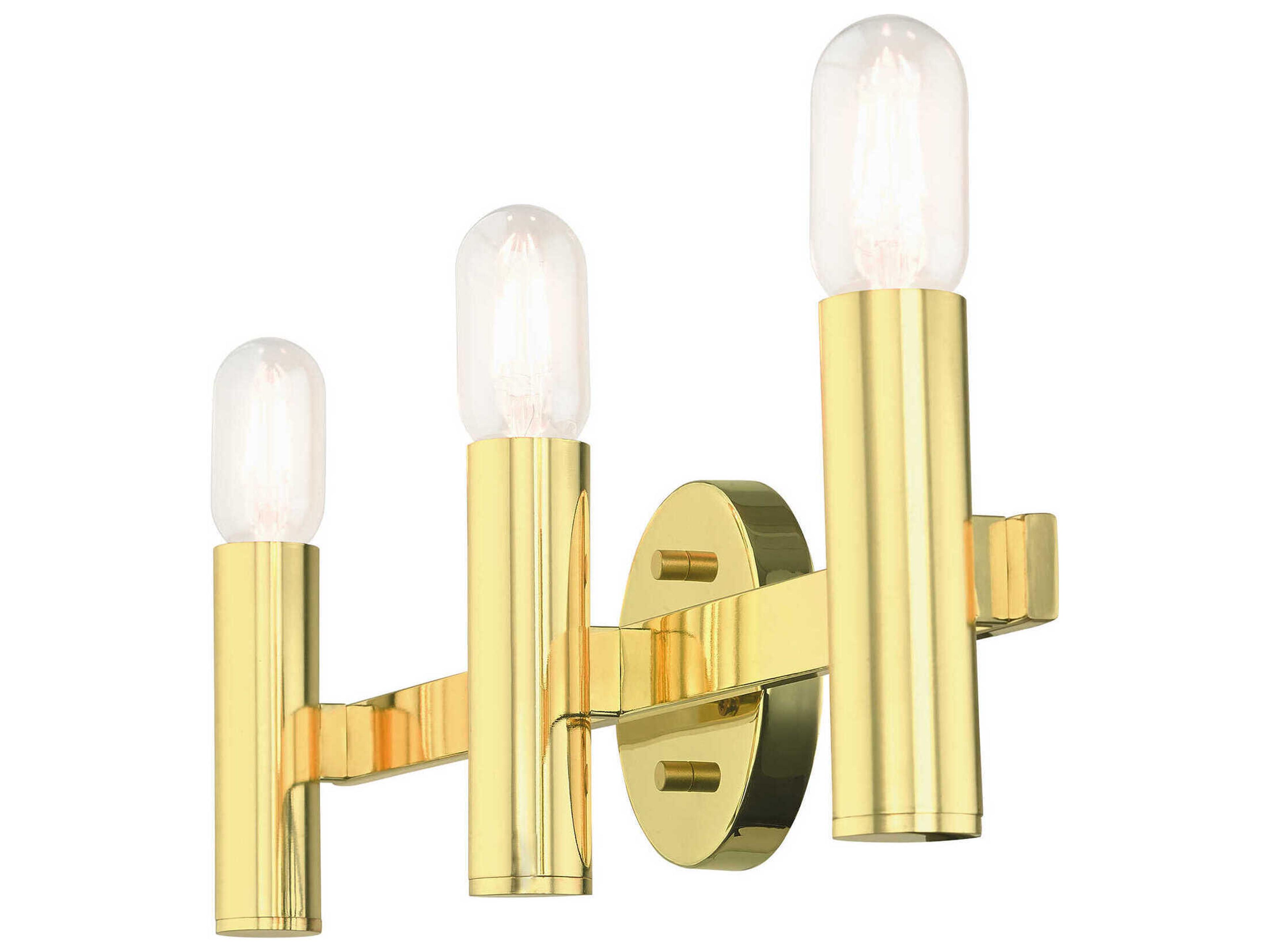 Livex Lighting Copenhagen 3-Light Polished Brass Vanity Light