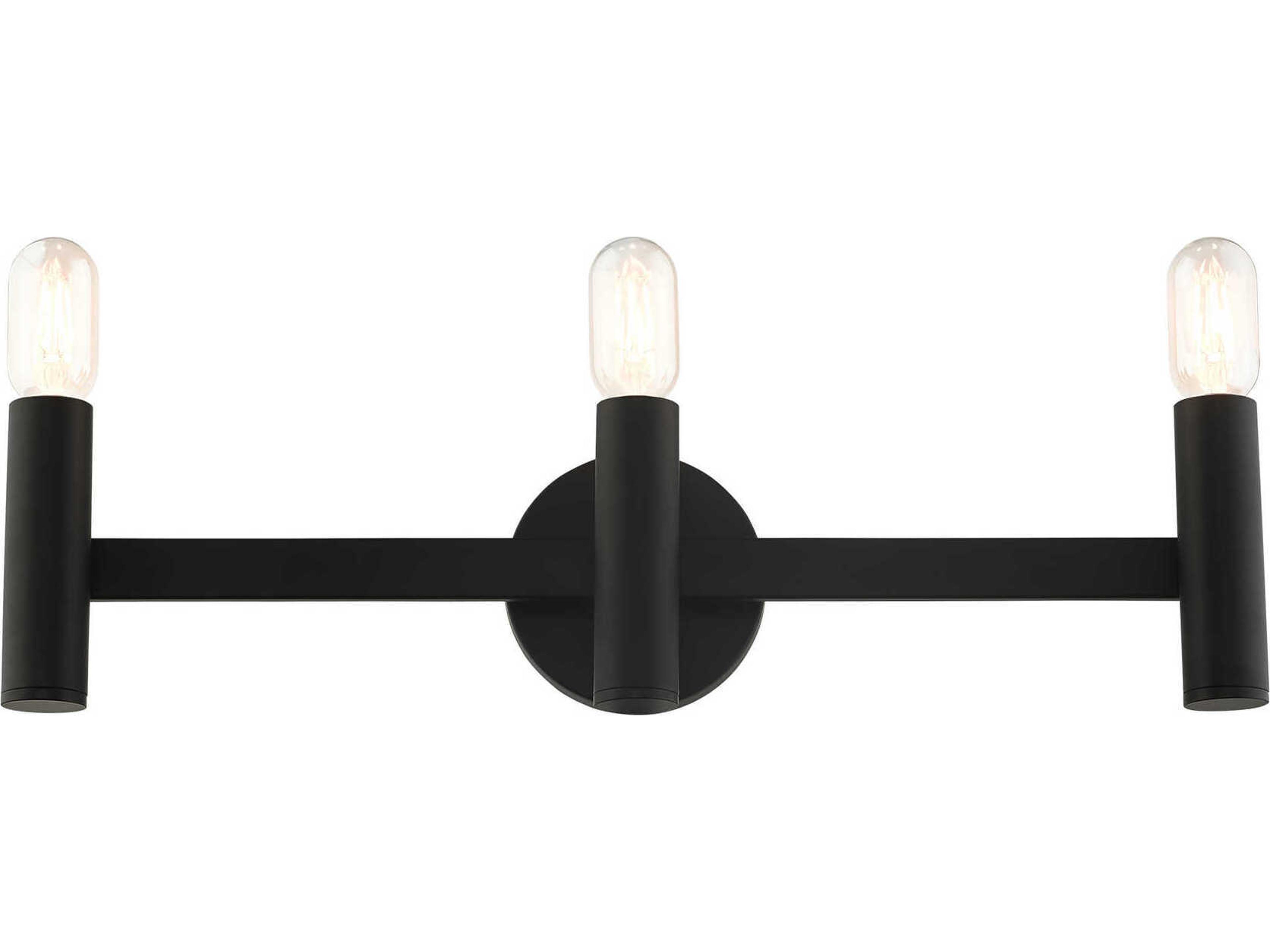 Livex Lighting Copenhagen 3-Light Black Vanity Light