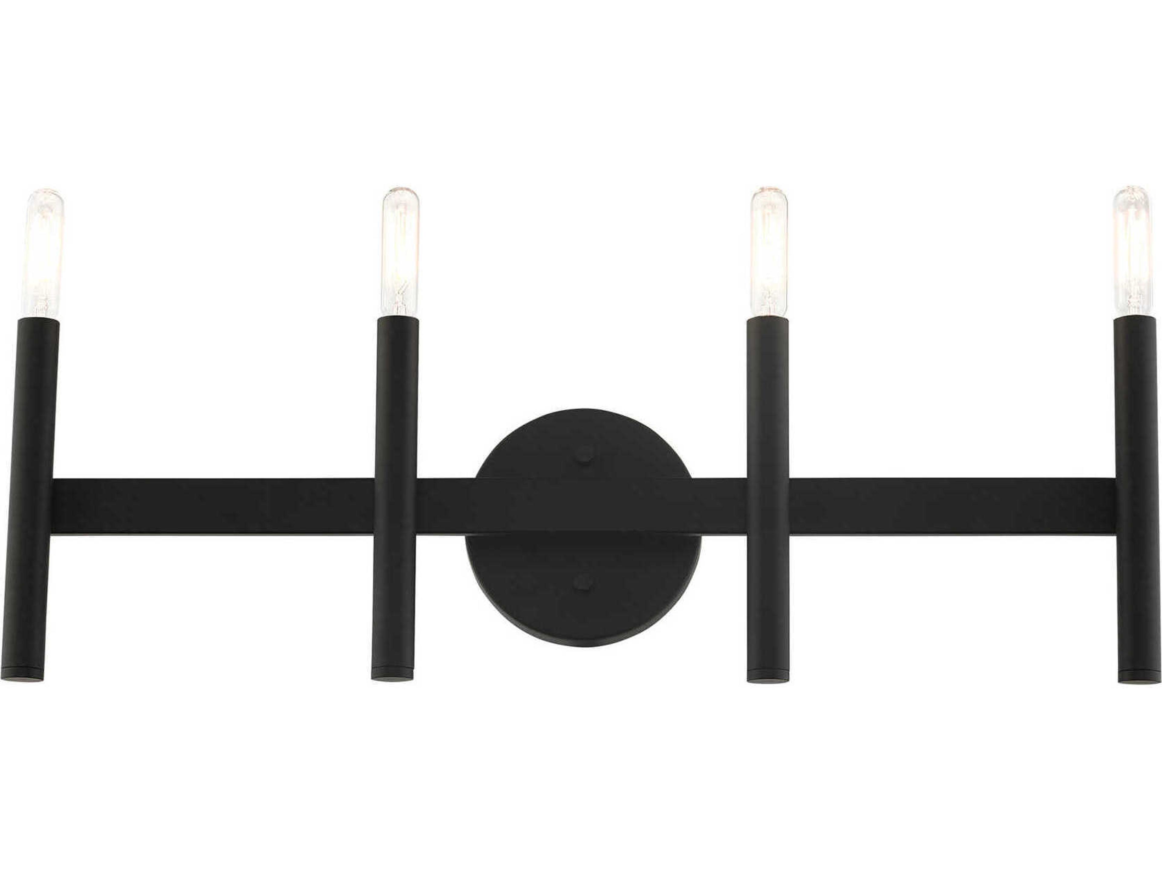 Livex Lighting Copenhagen 4-Light Black Vanity Light