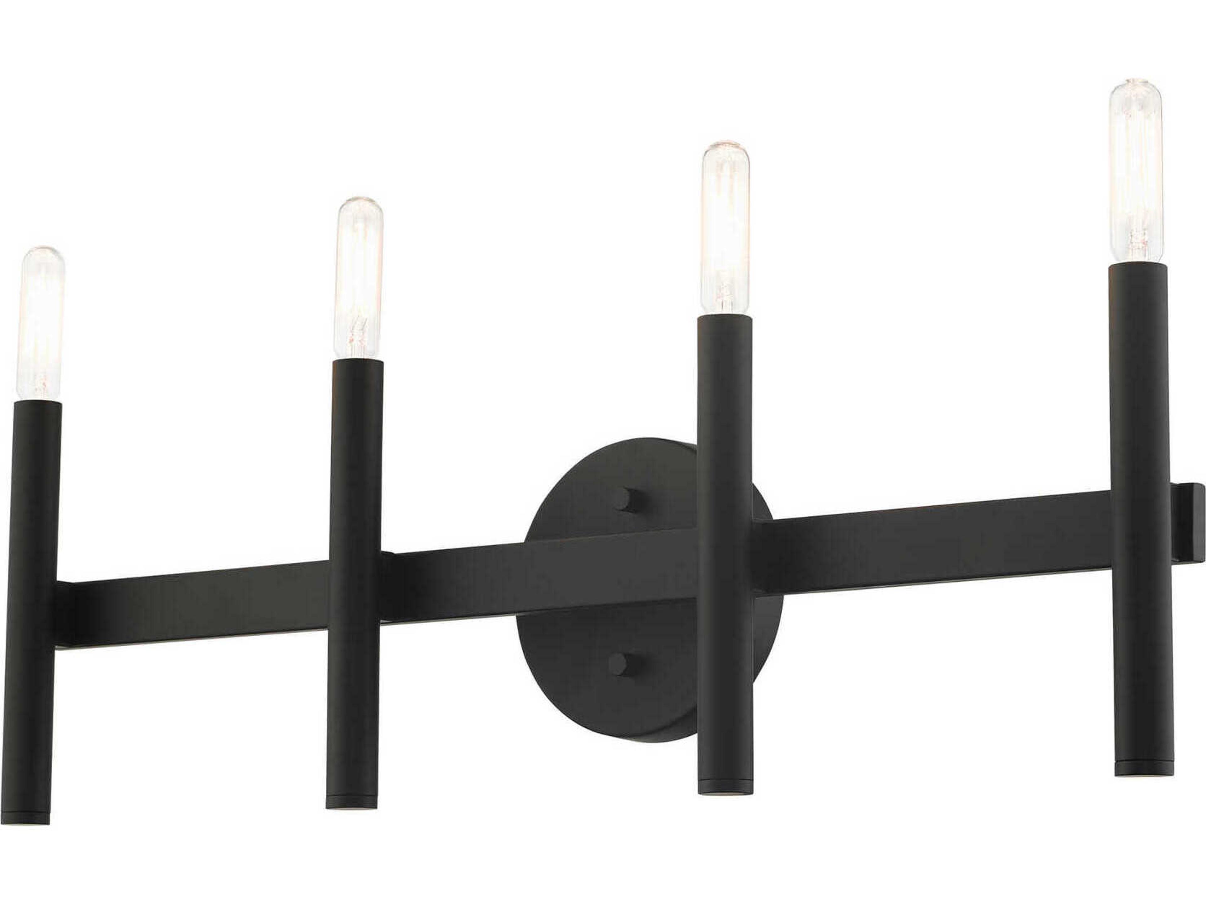 Livex Lighting Copenhagen 4-Light Black Vanity Light