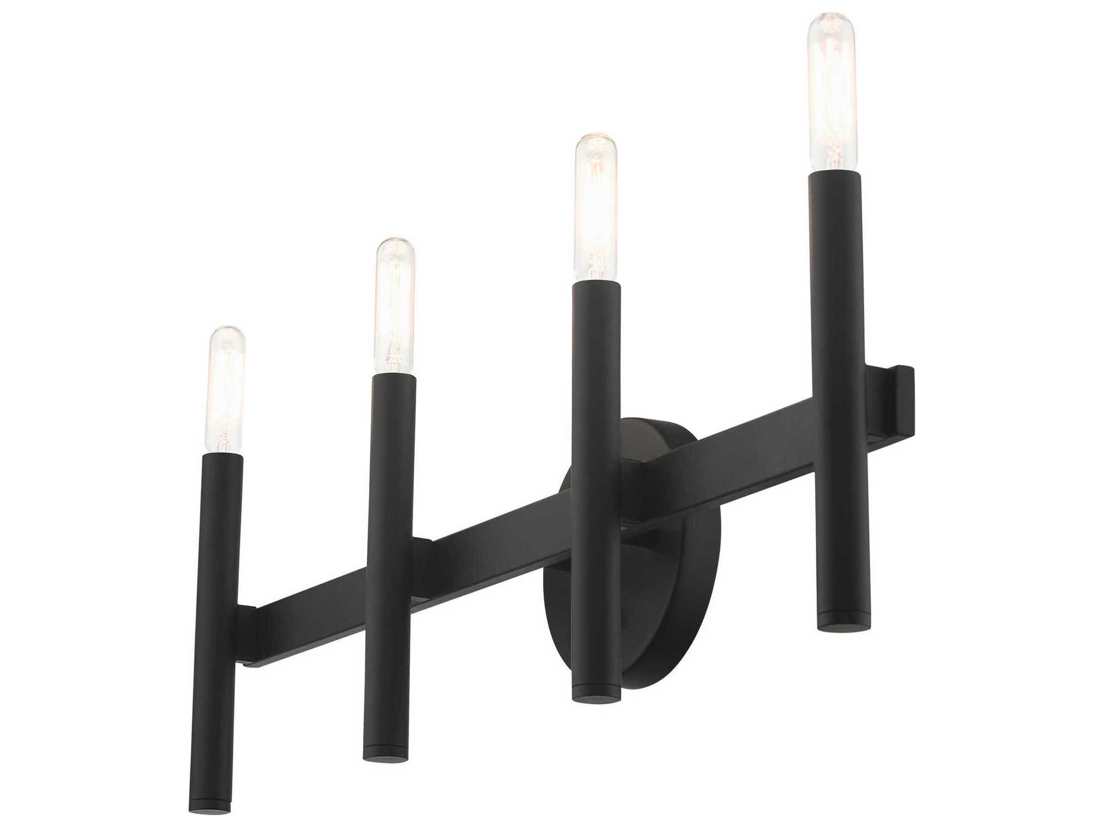 Livex Lighting Copenhagen 4-Light Black Vanity Light