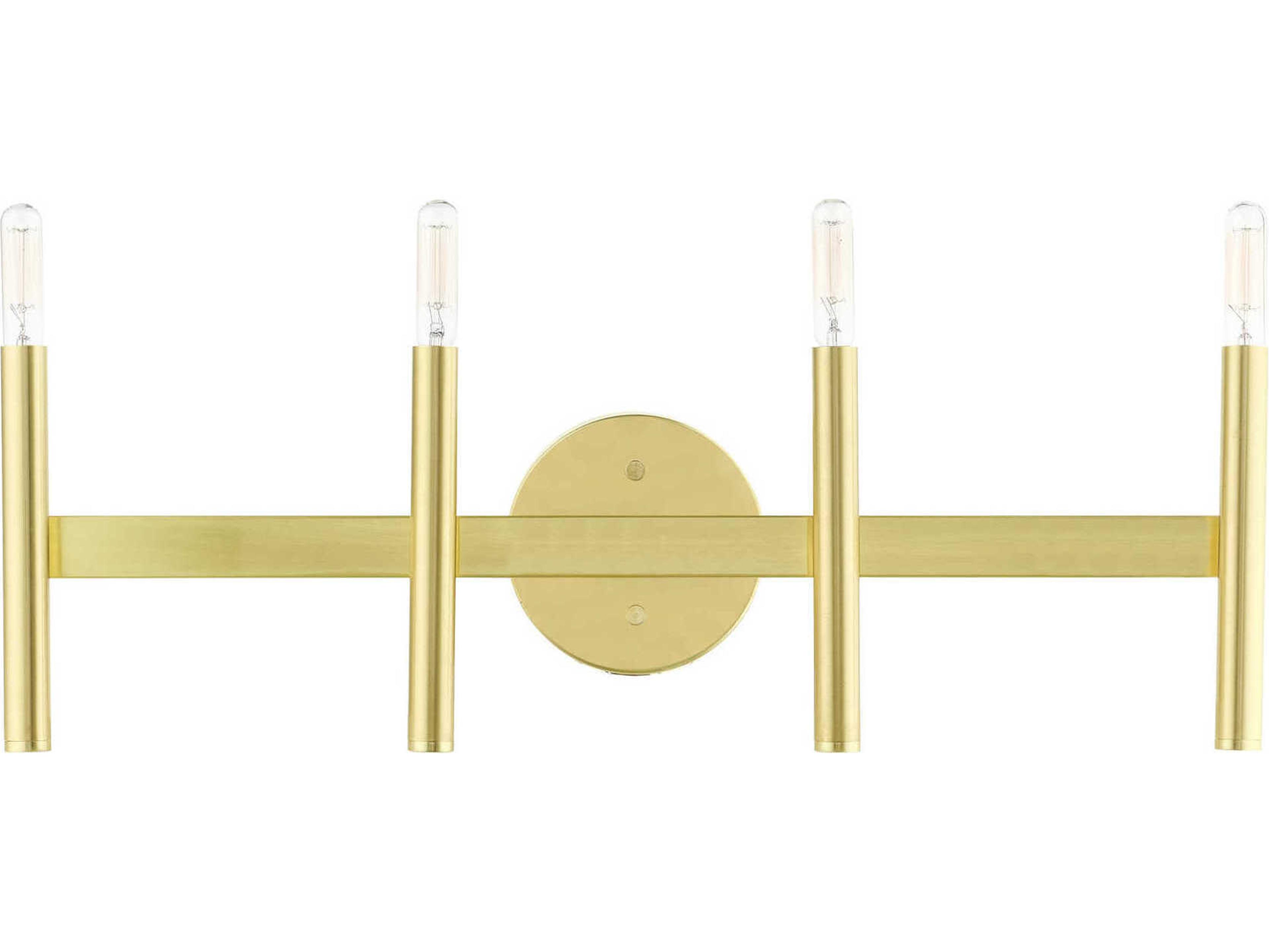 Livex Lighting Copenhagen 4-Light Satin Brass Vanity Light