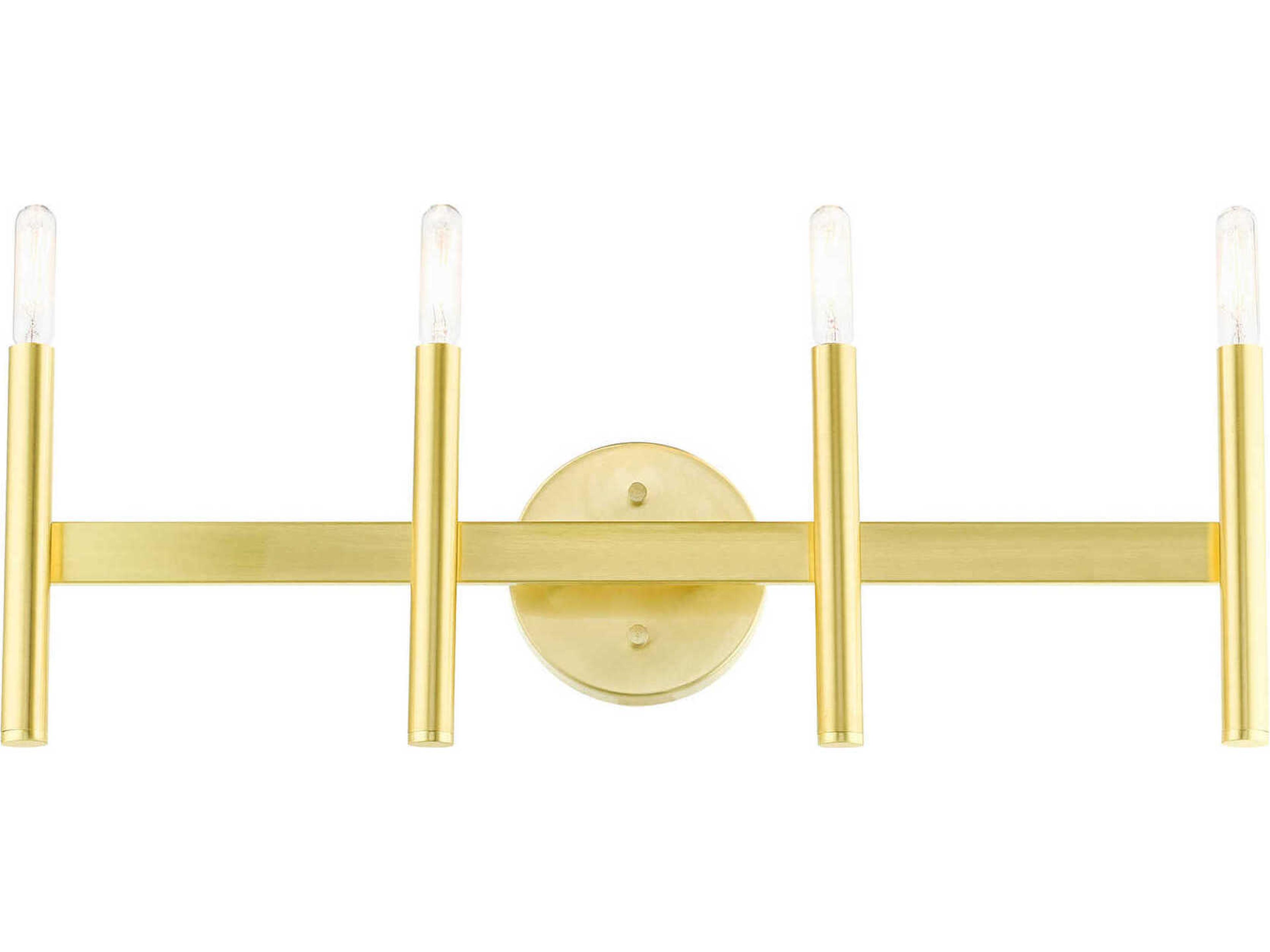 Livex Lighting Copenhagen 4-Light Satin Brass Vanity Light