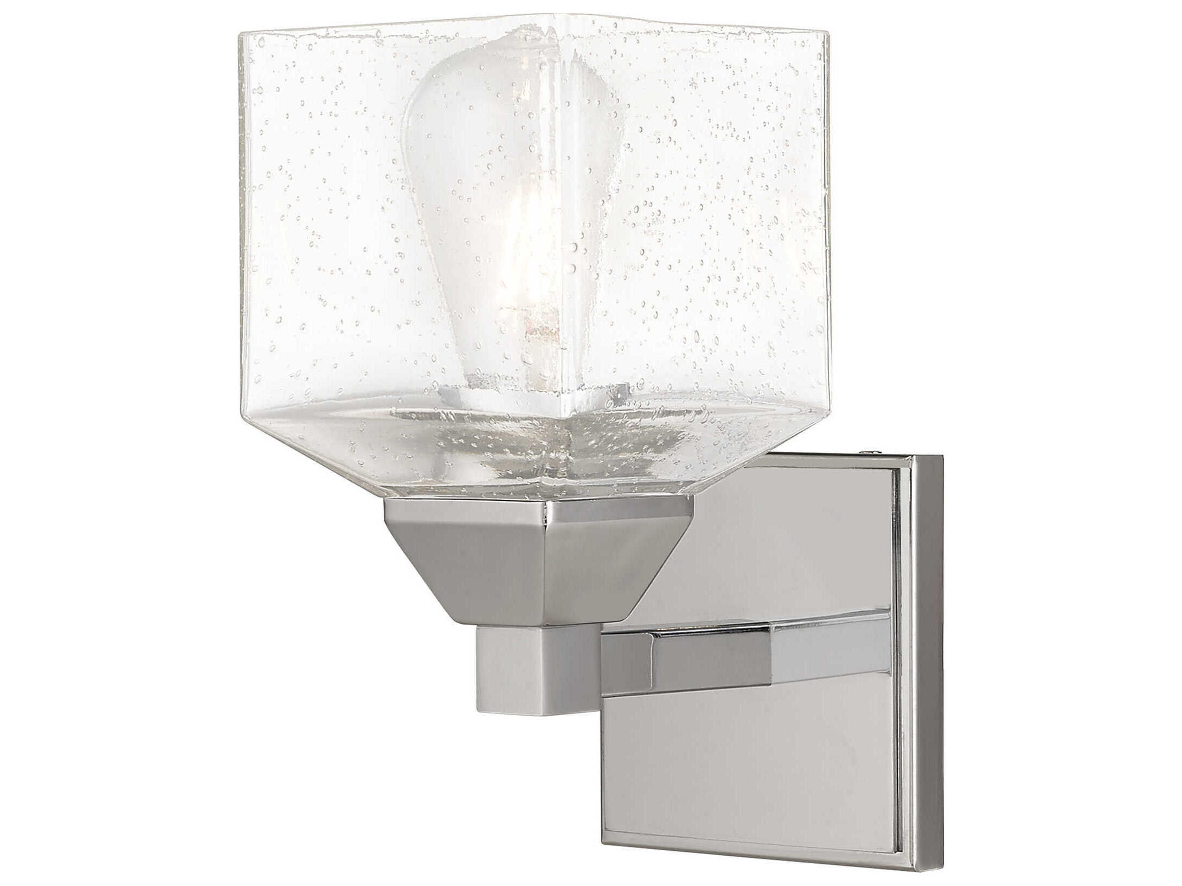 Aragon 1-Light Polished Chrome Glass Wall Sconce