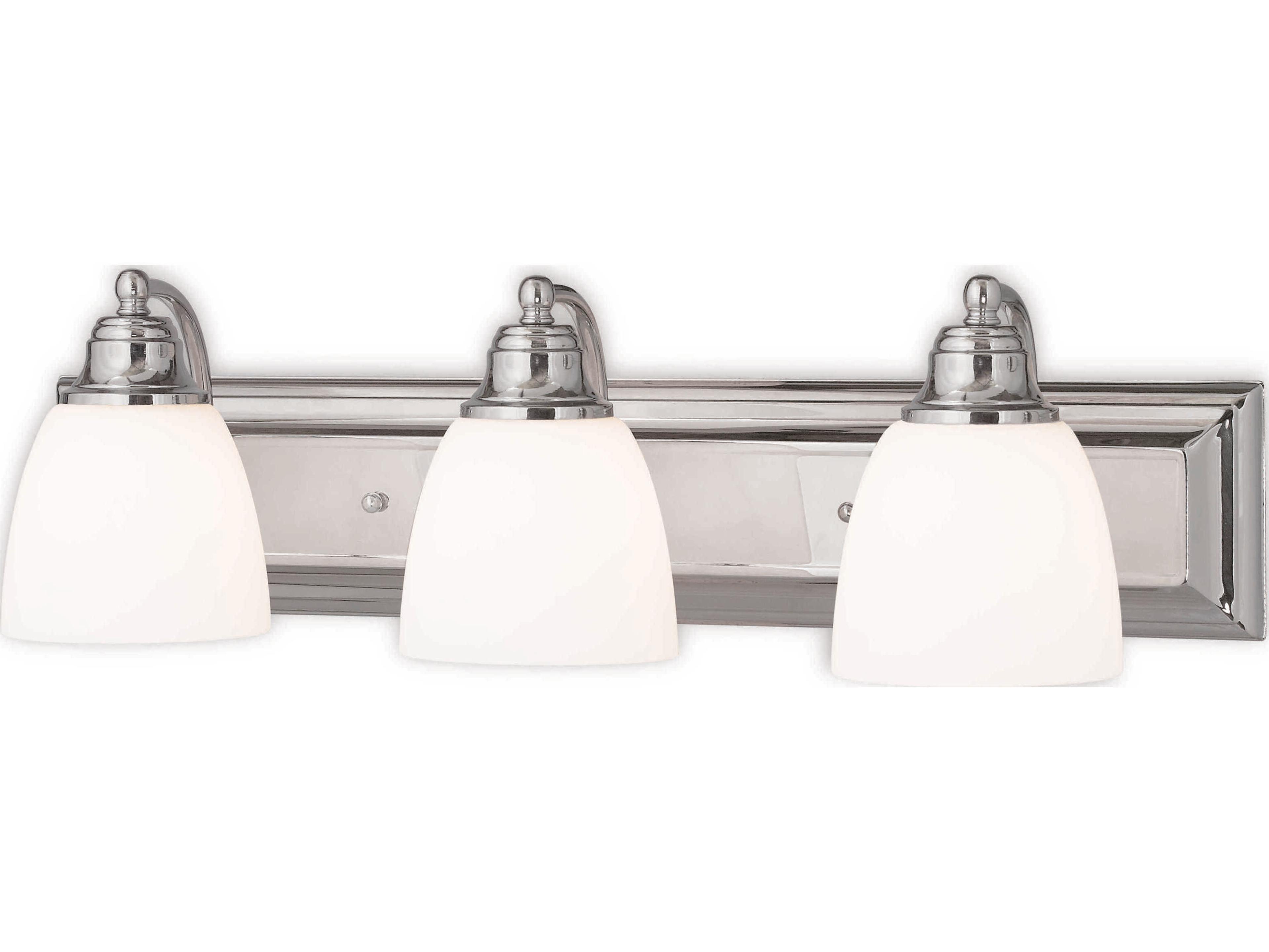 Springfield 3-Light Polished Chrome Glass Vanity Light