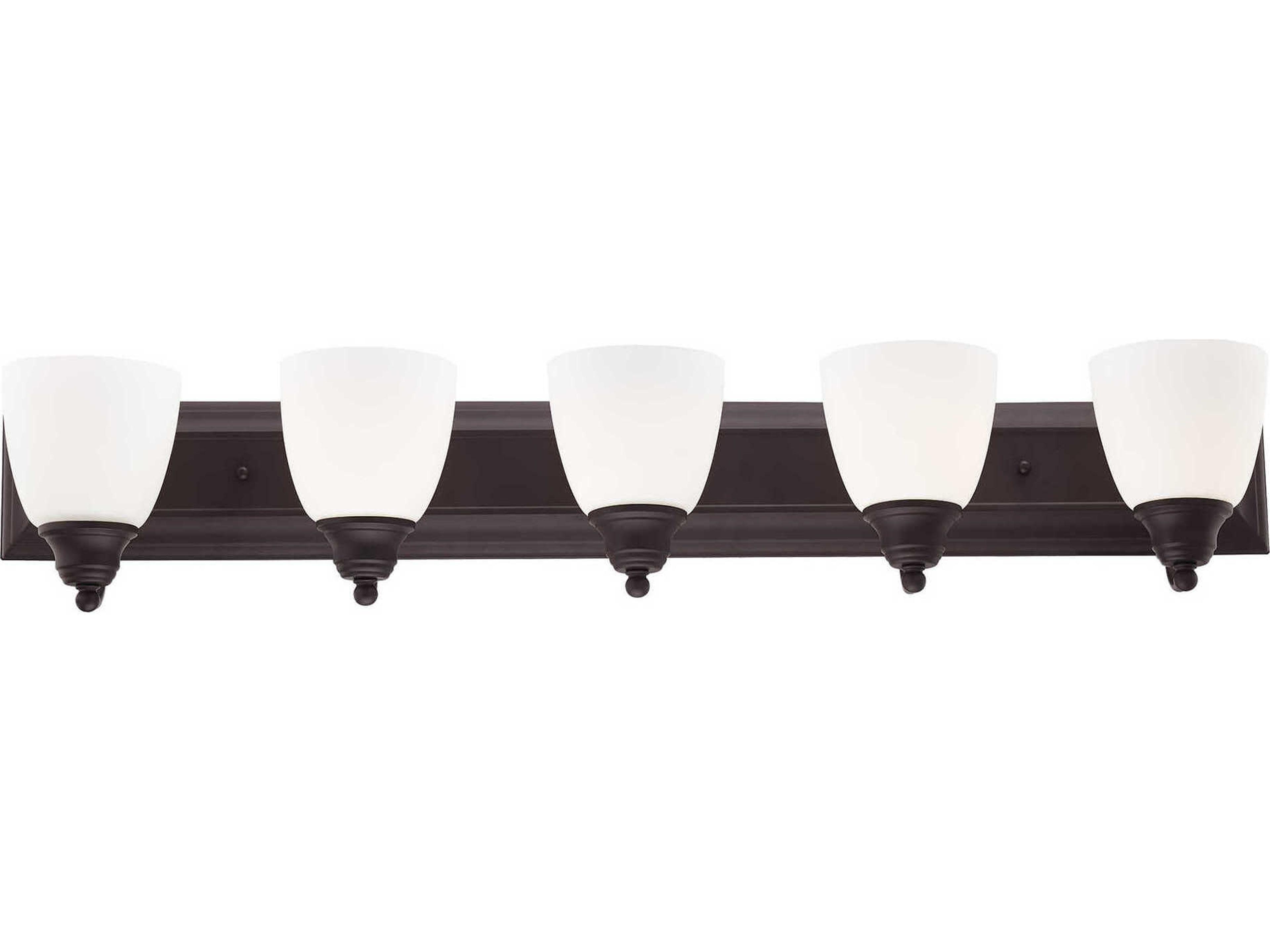 Springfield 5-Light Bronze Glass Vanity Light