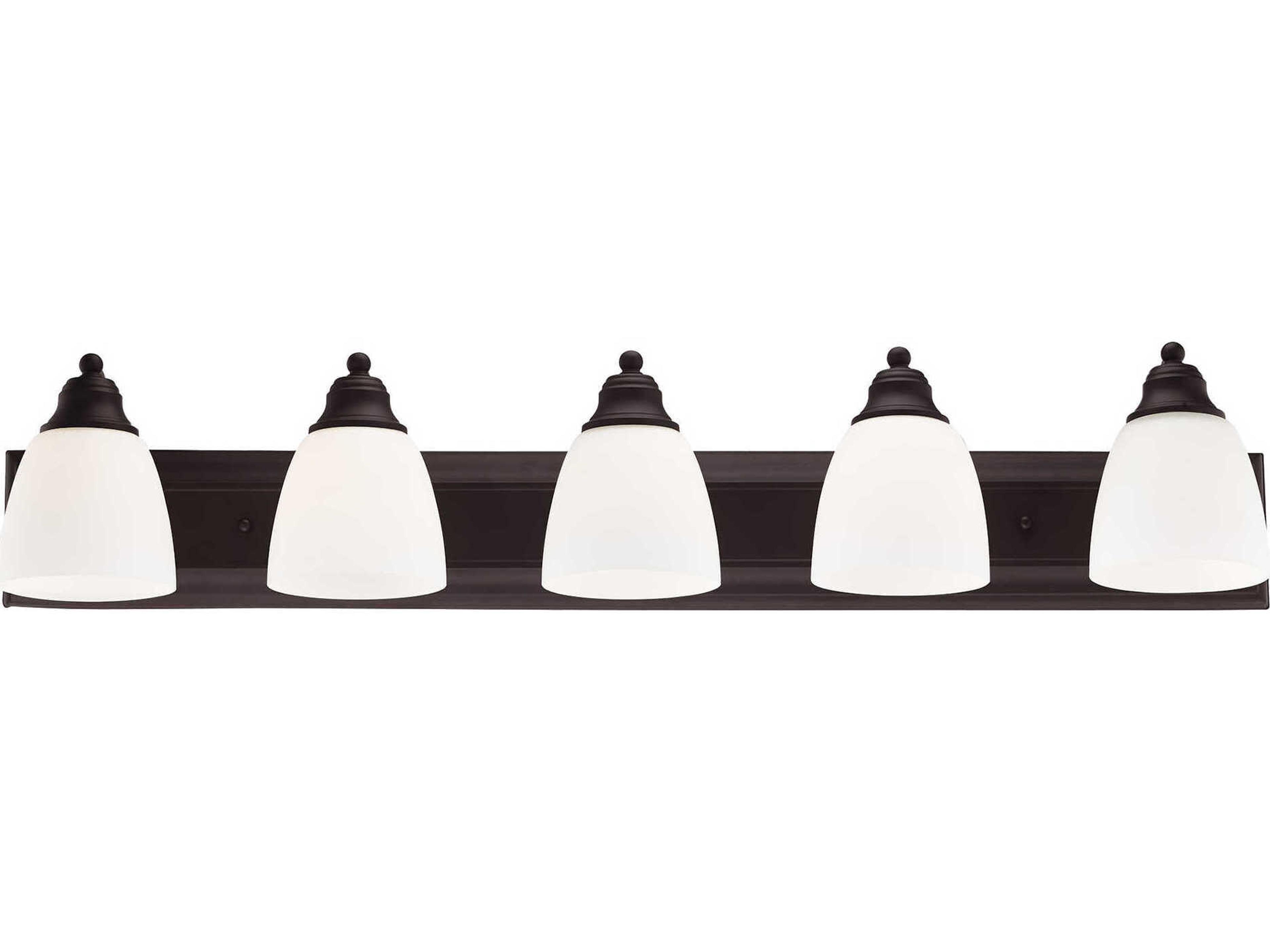 Livex Lighting Springfield 5-Light Bronze Glass Vanity Light