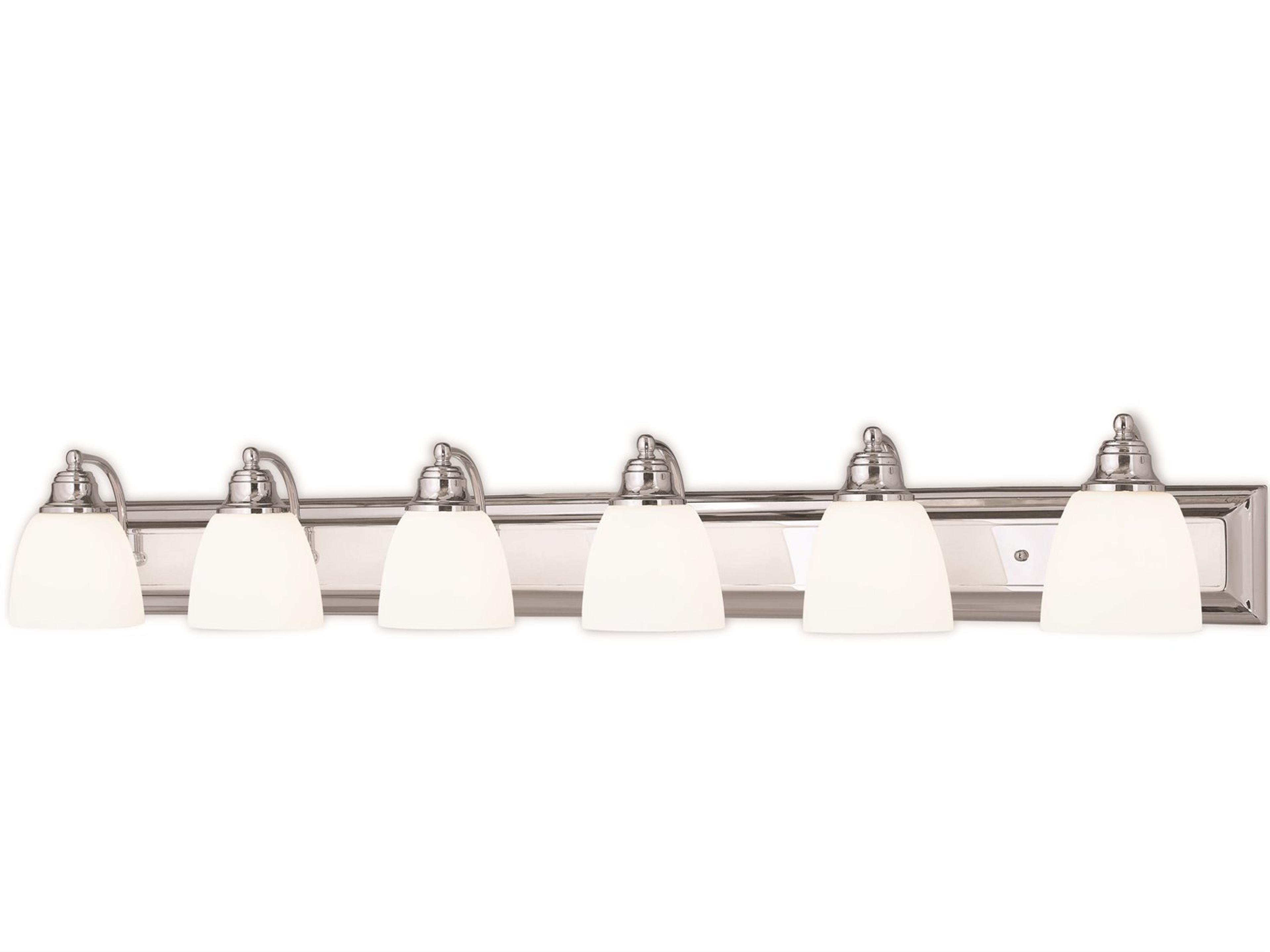 Springfield 6-Light Polished Chrome Glass Vanity Light