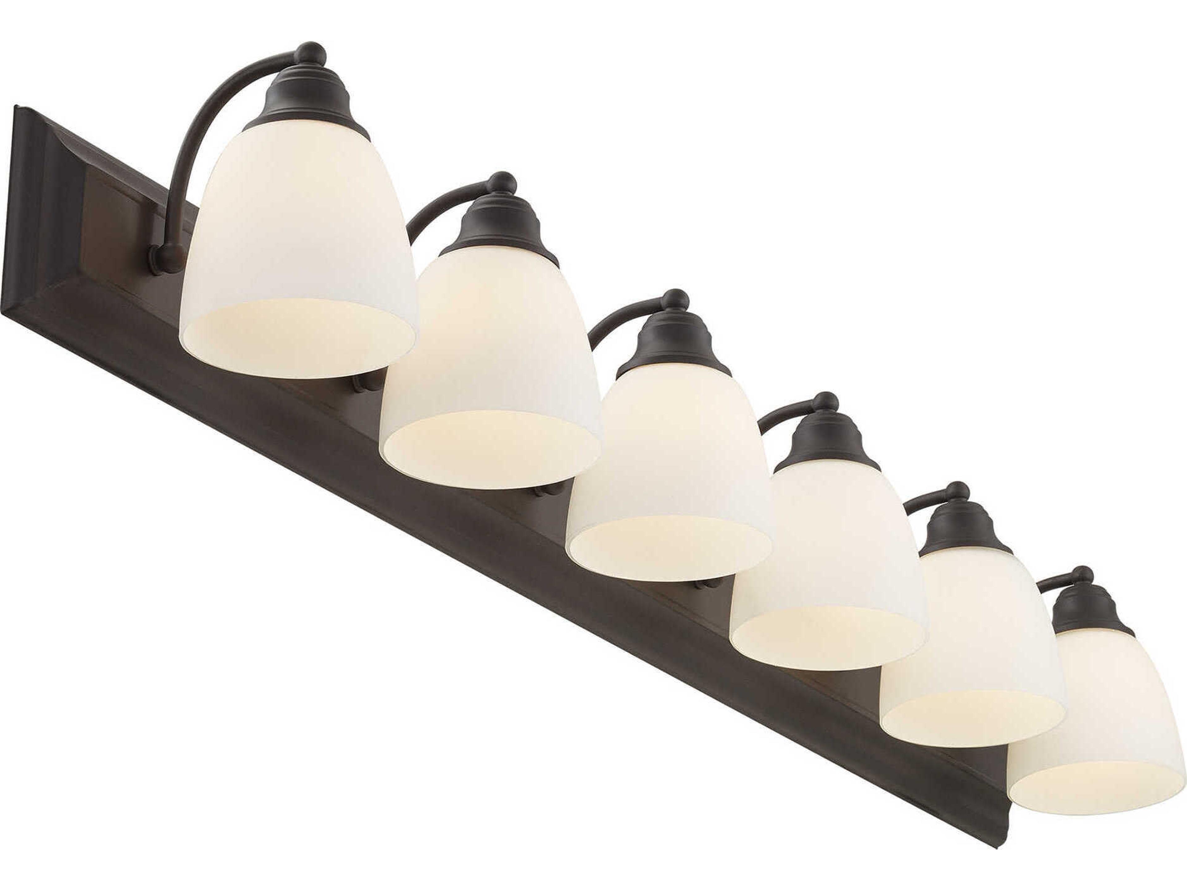 Livex Lighting Springfield 6-Light Bronze Glass Vanity Light