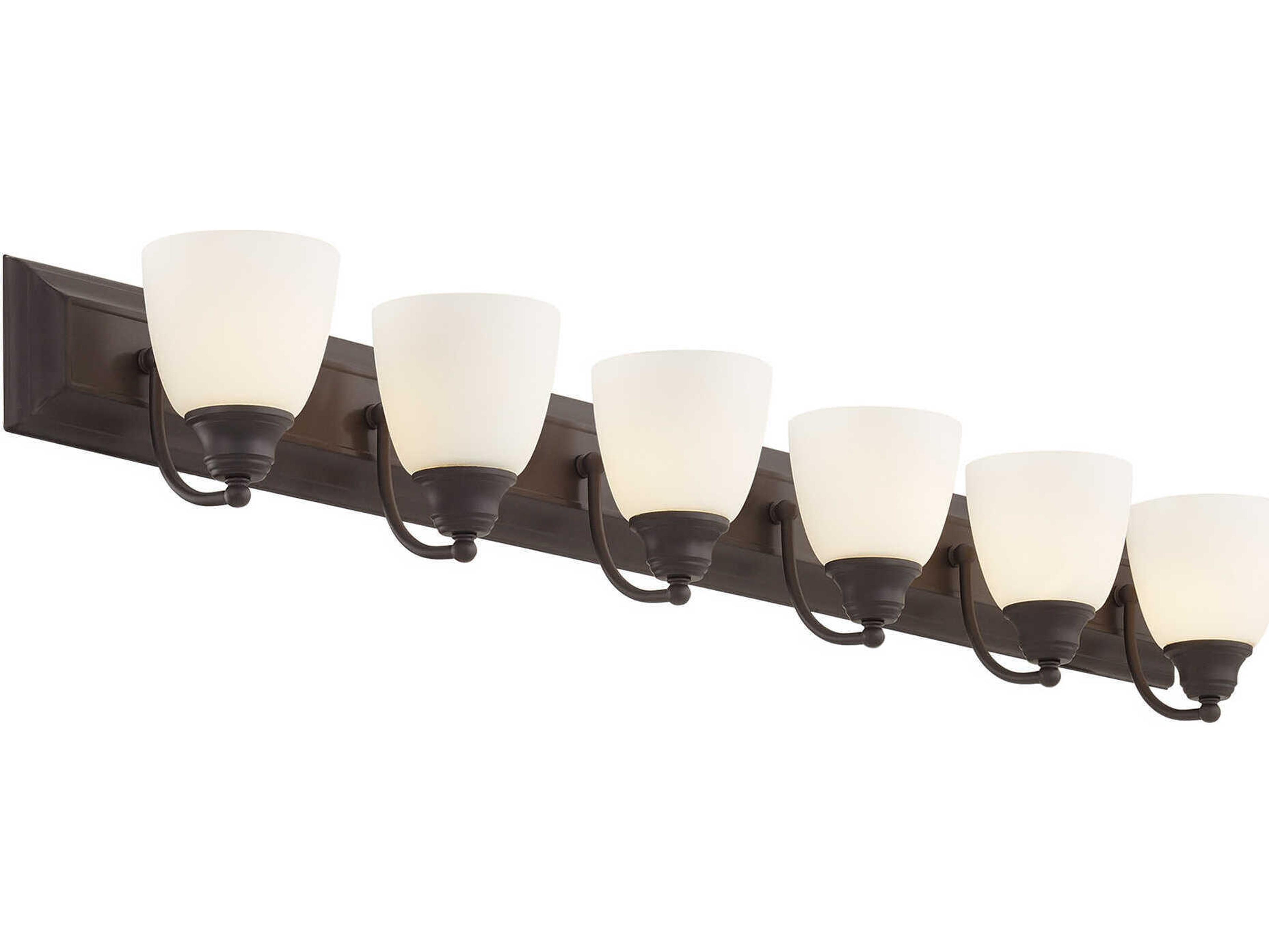 Livex Lighting Springfield 6-Light Bronze Glass Vanity Light
