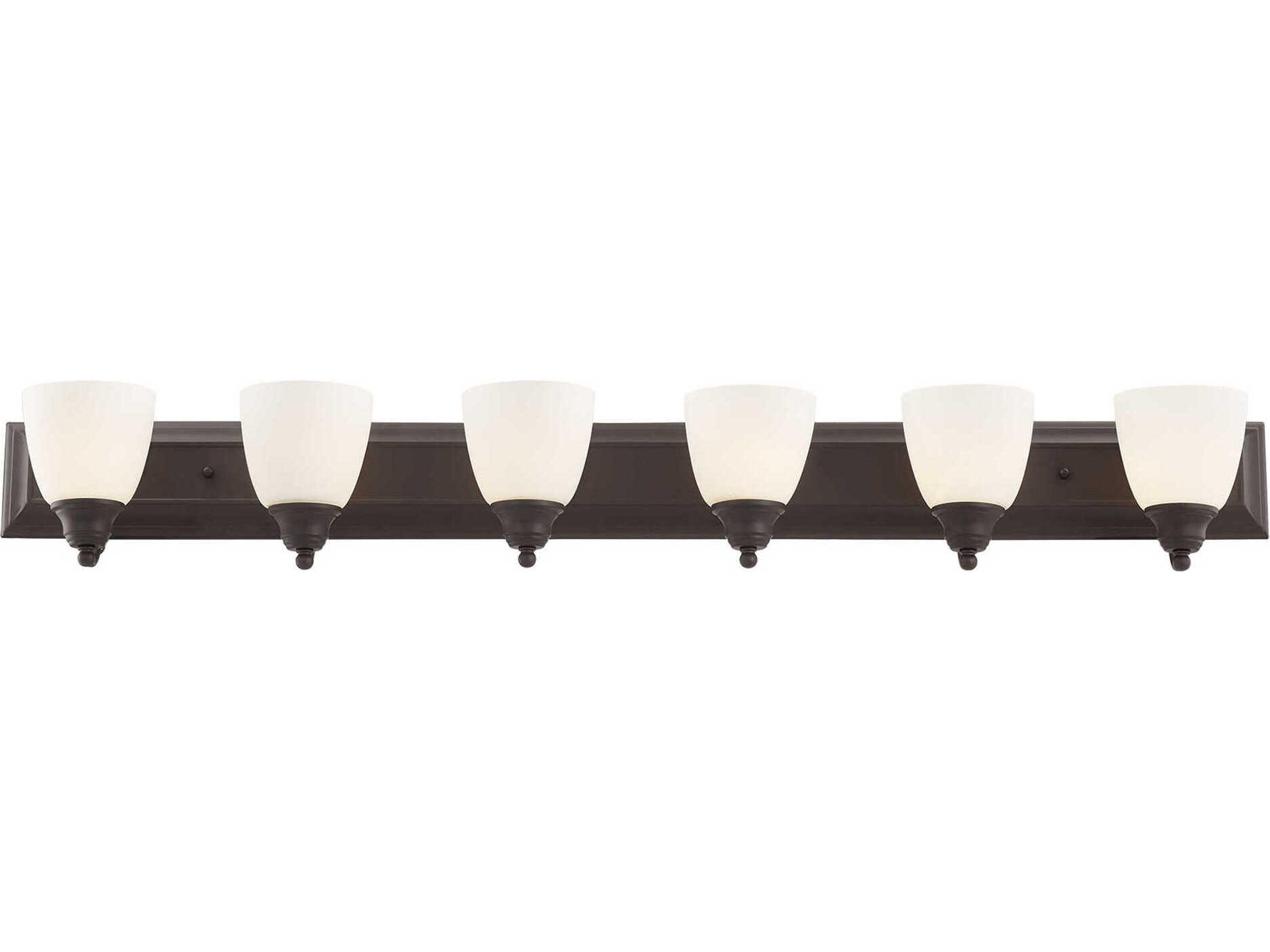 Livex Lighting Springfield 6-Light Bronze Glass Vanity Light